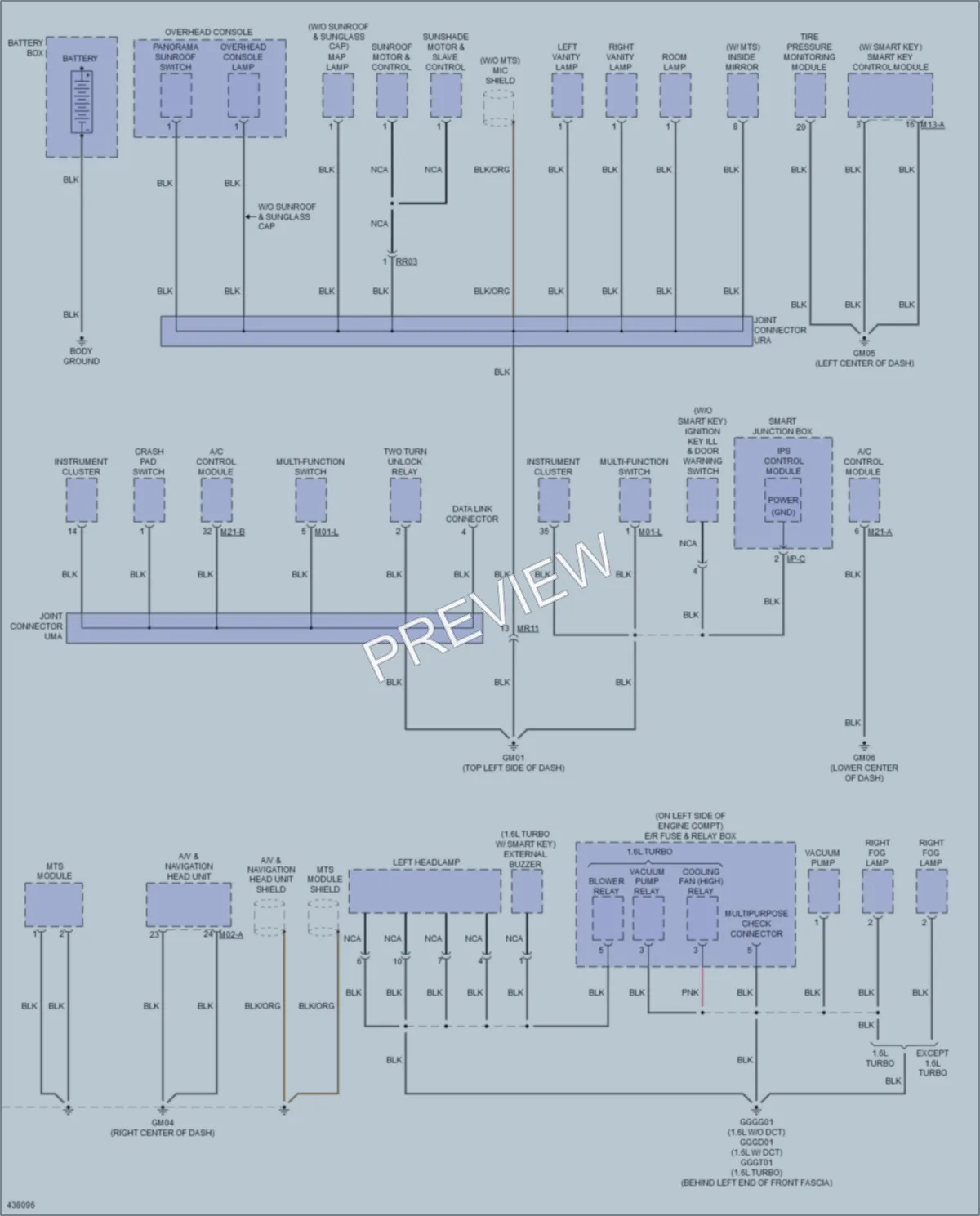 2014 Hyundai Veloster Ground Distribution wiring diagram preview