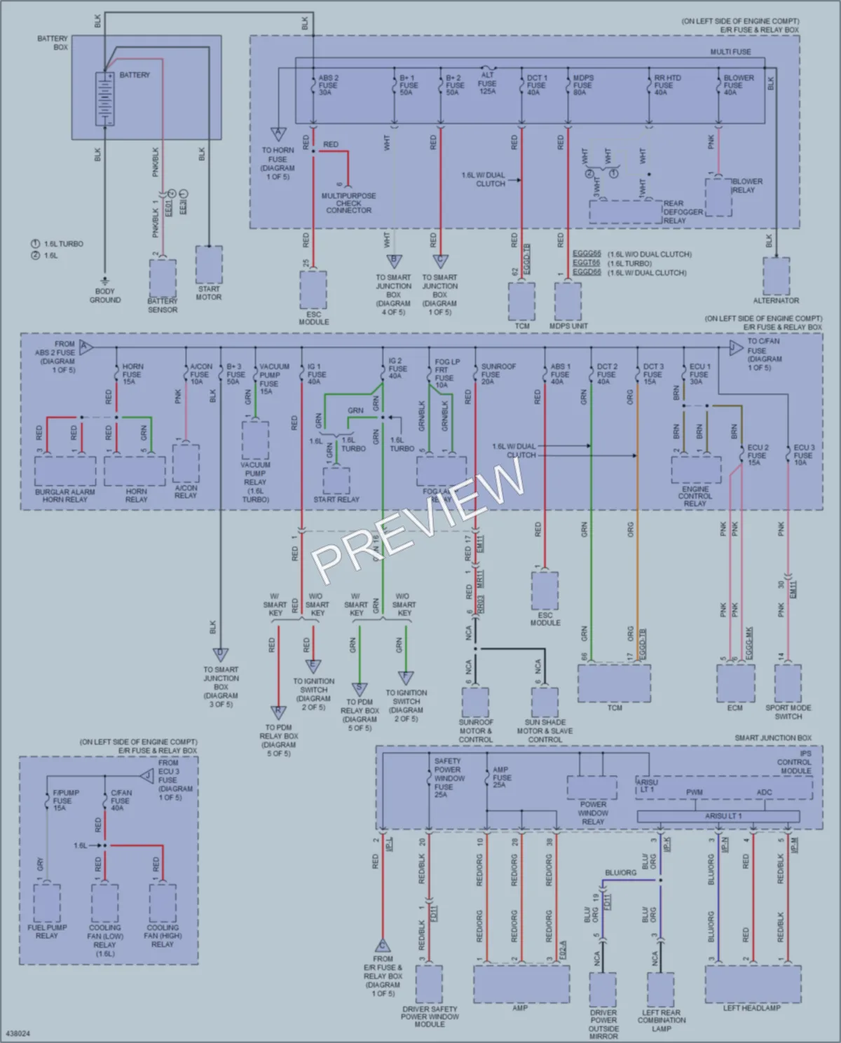 2014 Hyundai Veloster Power Distribution wiring diagram preview