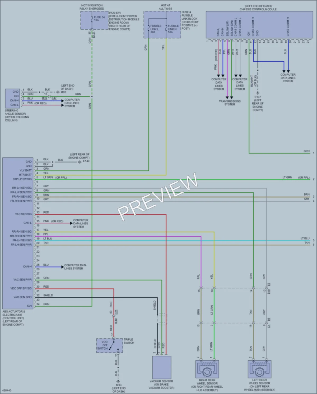 2014 Infiniti Q50 Anti Lock Brakes wiring diagram preview