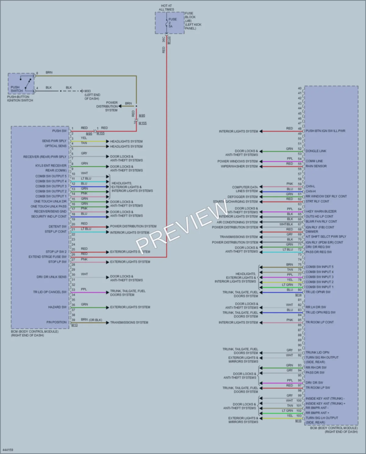 2014 Infiniti Q50 Body Control Modules wiring diagram preview