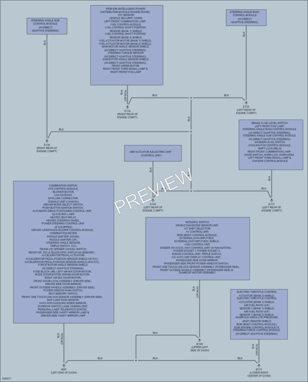 2014 Infiniti Q50 Ground Distribution wiring diagram preview