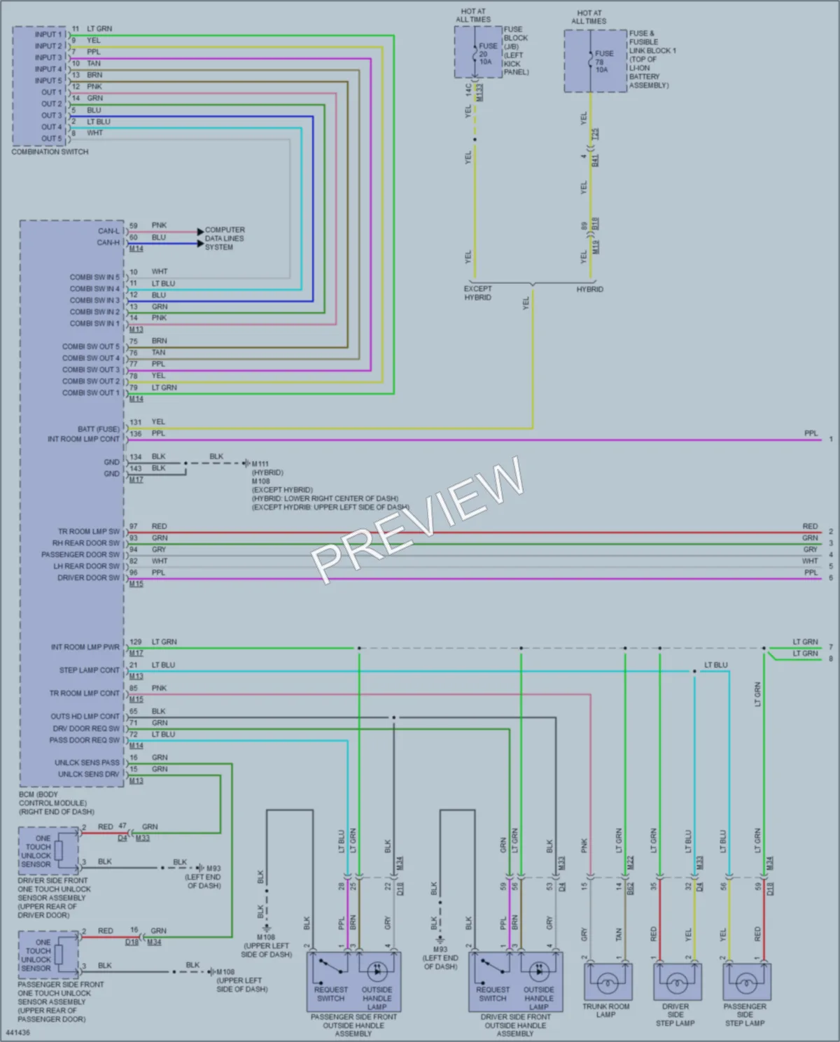 2014 Infiniti Q50 Interior Lights wiring diagram preview