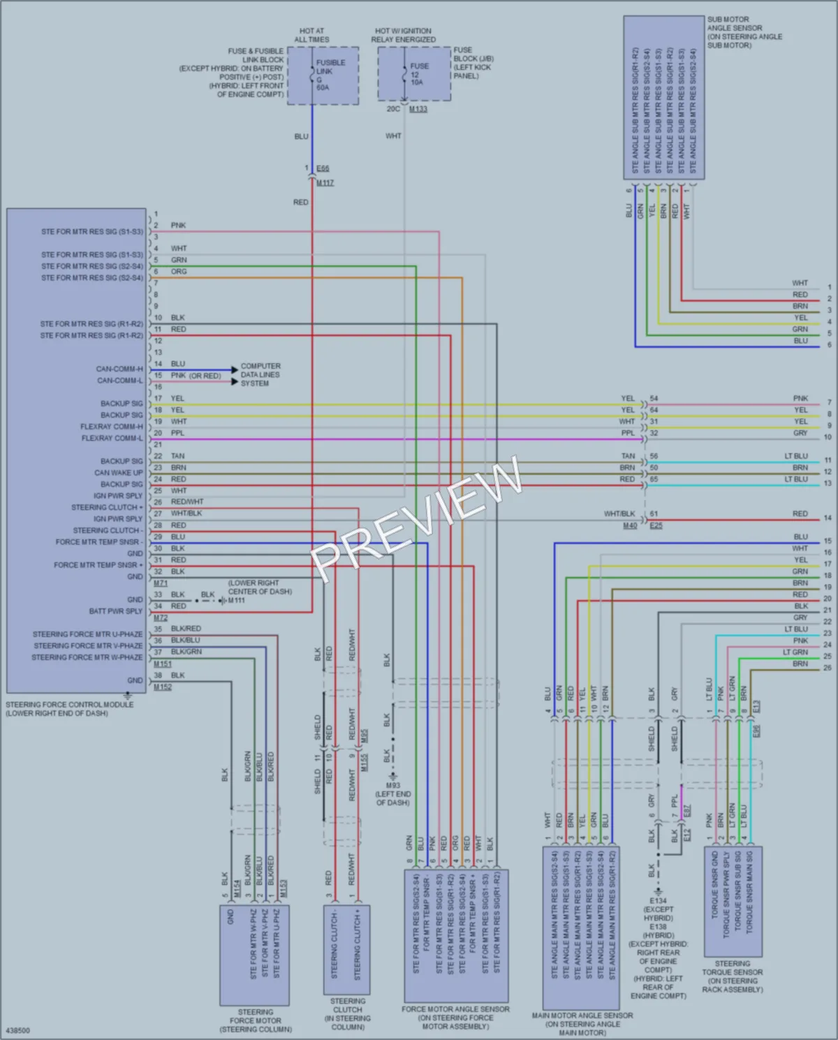 2014 Infiniti Q50Hybrid Electronic Power Steering wiring diagram preview