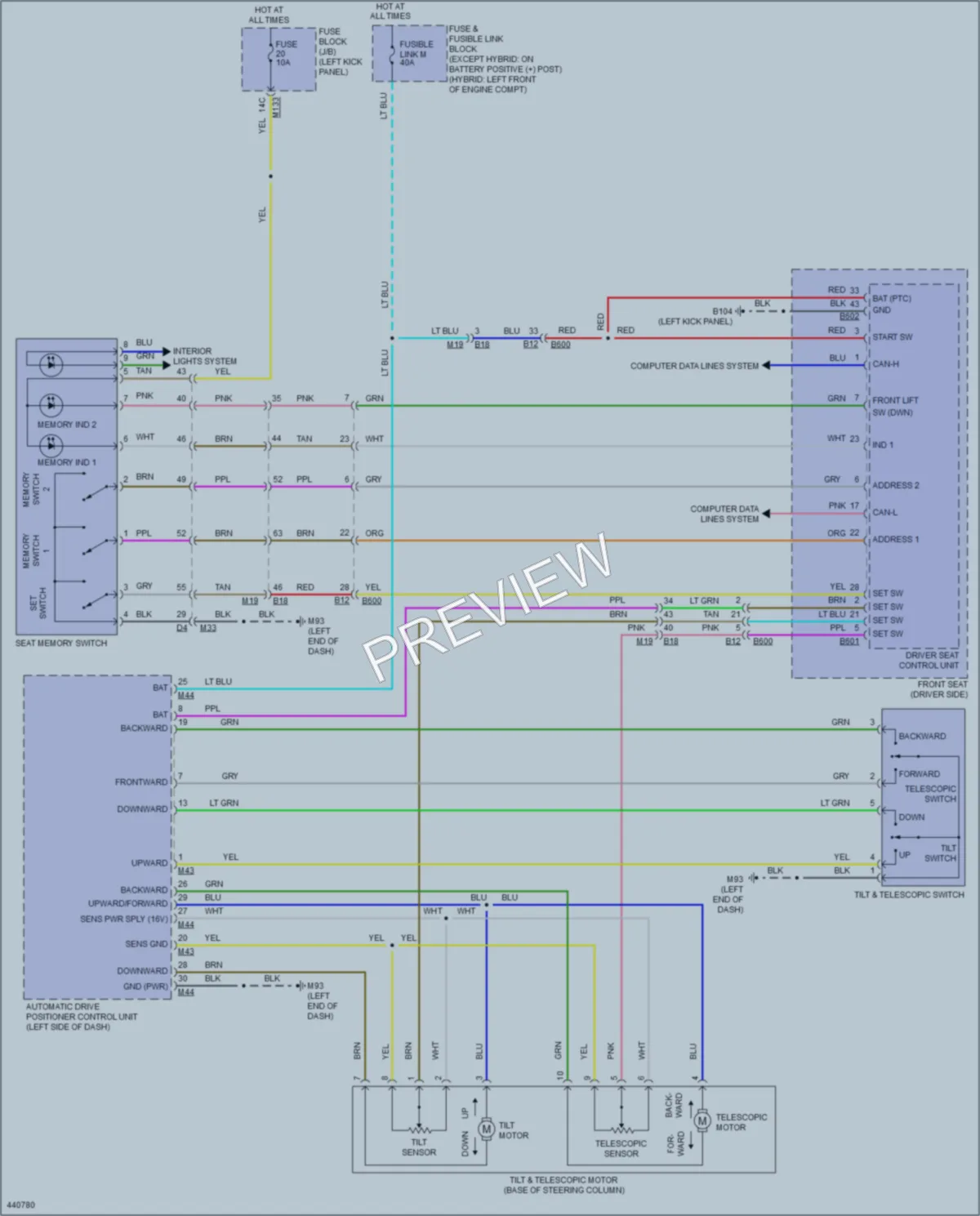 2014 Infiniti Q50Hybrid Memory Systems wiring diagram preview