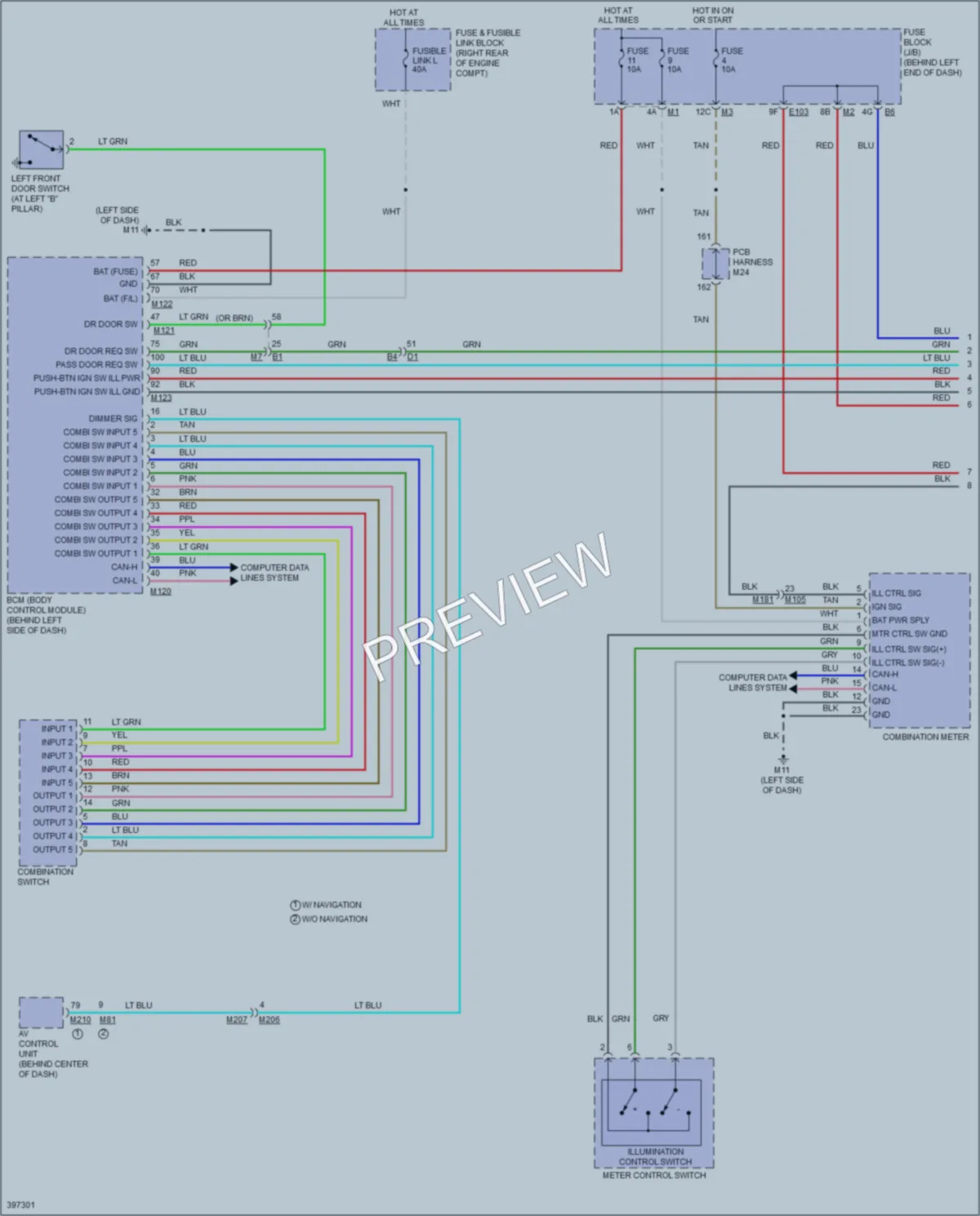 2014 Infiniti Q70 Interior Lights wiring diagram preview