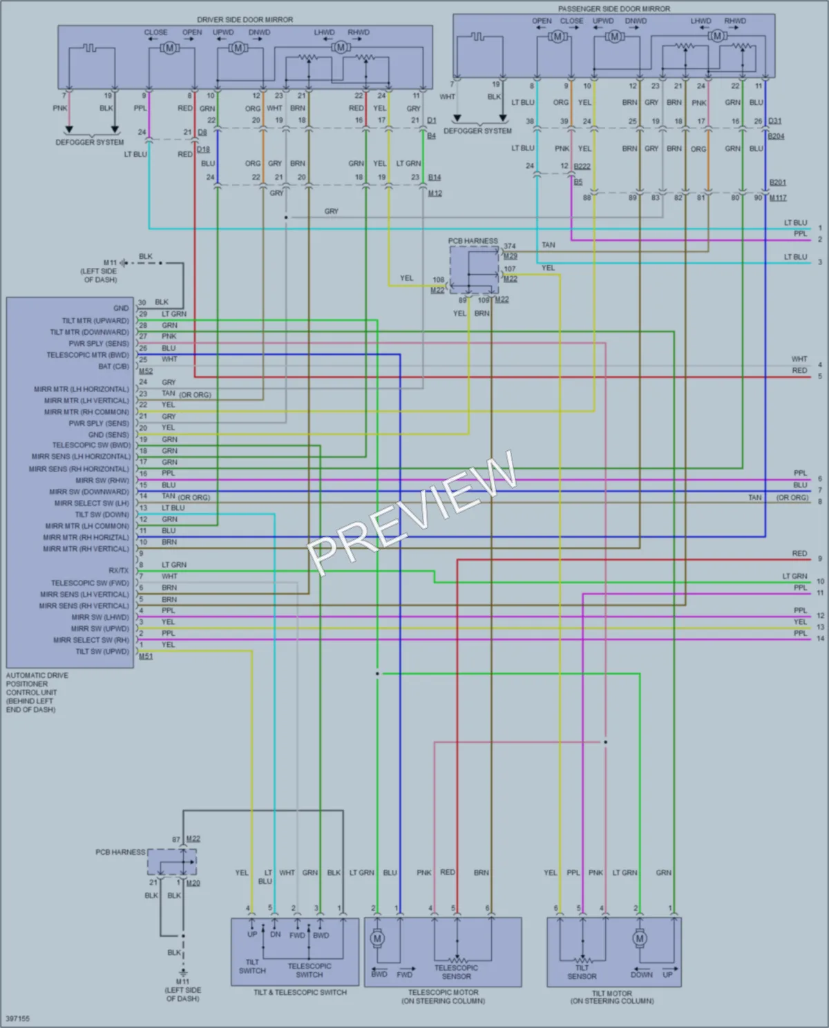2014 Infiniti Q70 Memory Systems wiring diagram preview