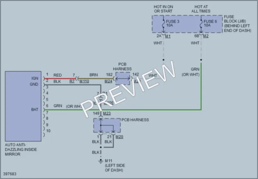 2014 Infiniti Q70 Power Mirrors wiring diagram preview