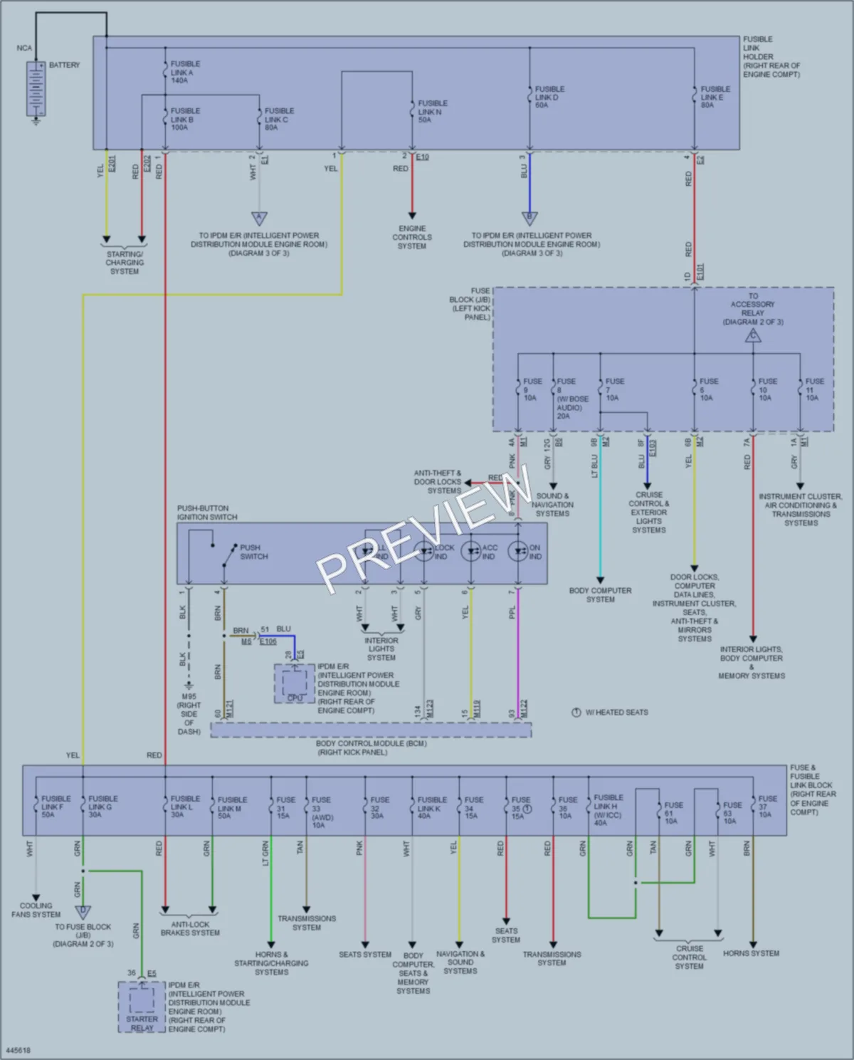 2014 Infiniti QX50 Power Distribution wiring diagram preview