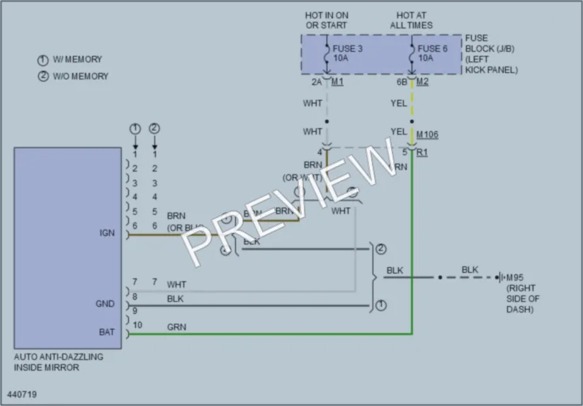 2014 Infiniti QX50 Power Mirrors wiring diagram preview