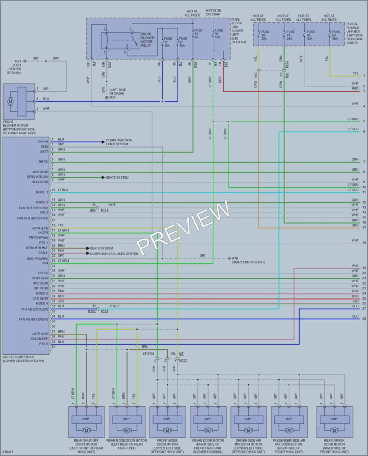 2014 Infiniti QX60 Air Conditioning wiring diagram preview