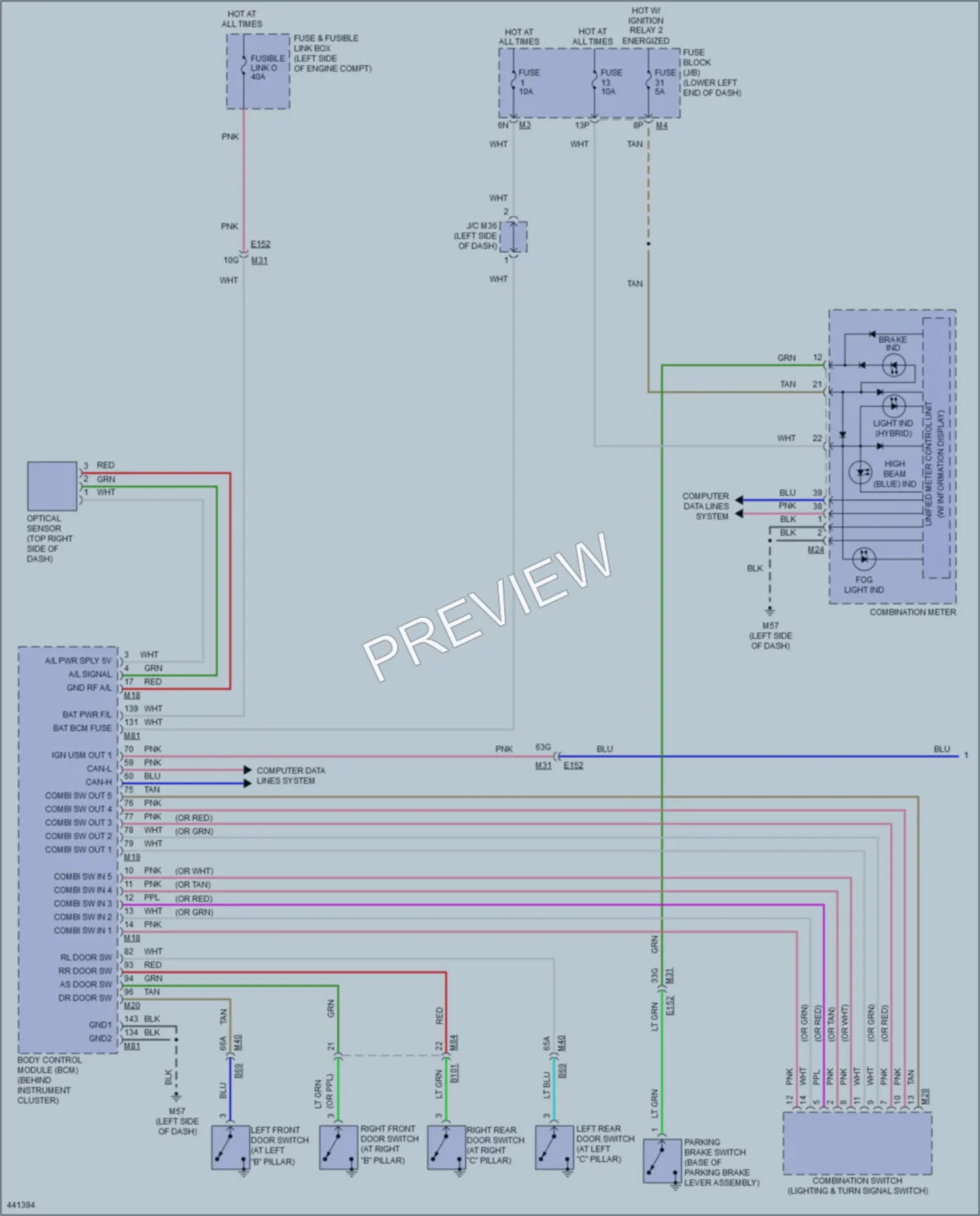 2014 Infiniti QX60 Headlights wiring diagram preview
