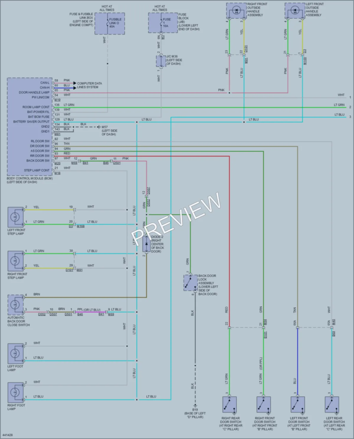 2014 Infiniti QX60 Interior Lights wiring diagram preview