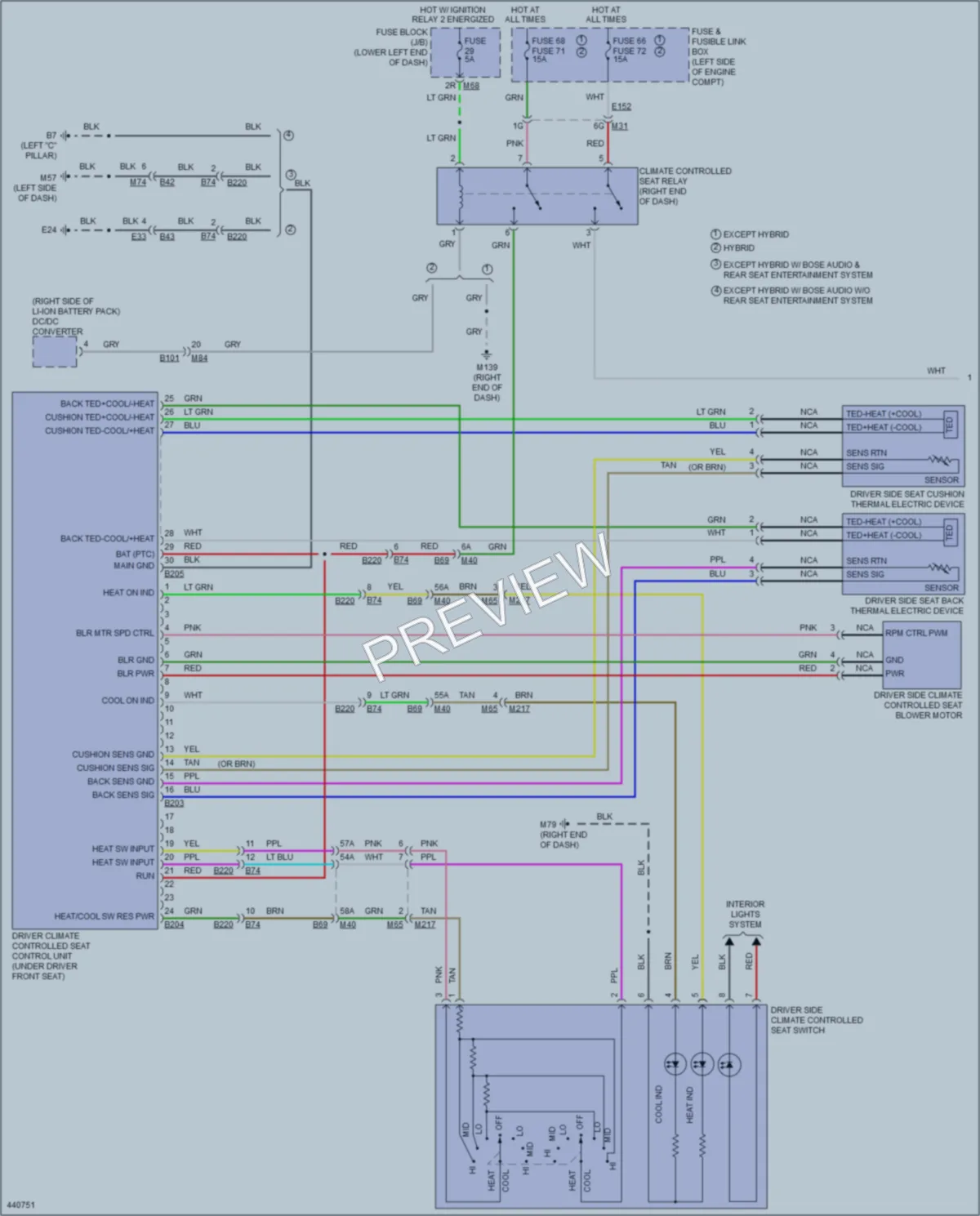 2014 Infiniti QX60 Power Seats wiring diagram preview