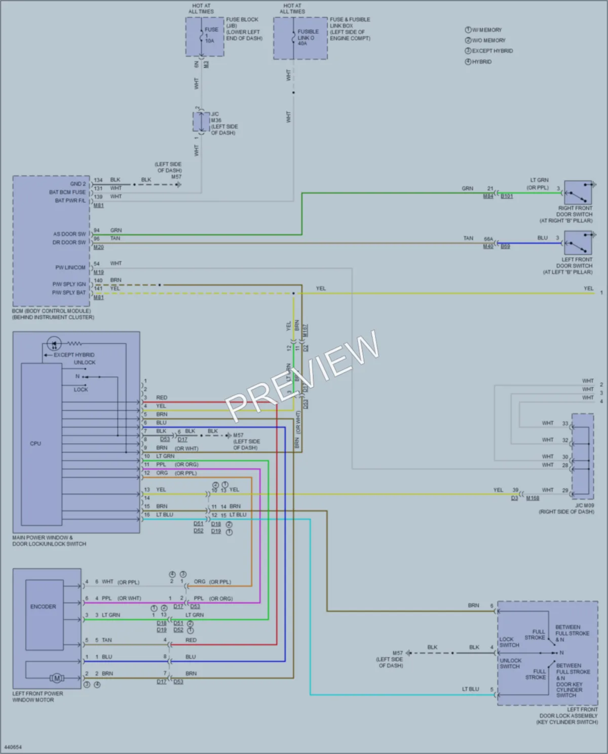 2014 Infiniti QX60 Power Windows wiring diagram preview