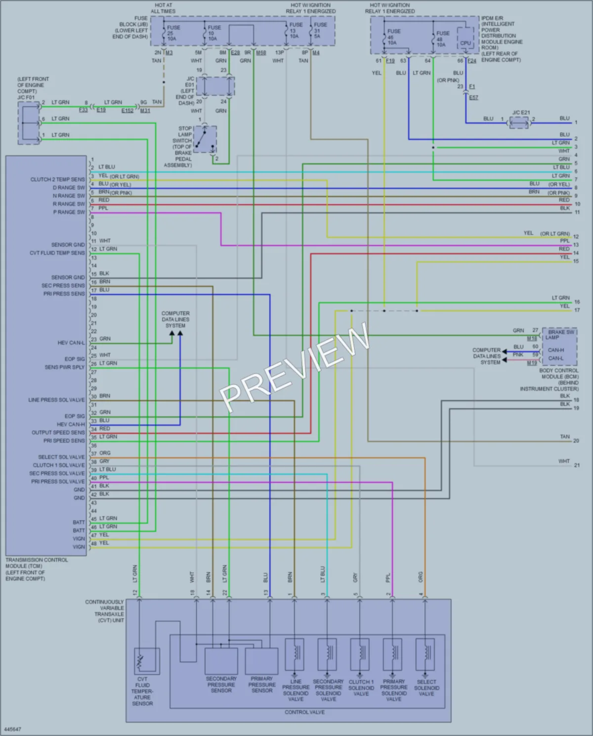2014 Infiniti QX60 Transmission wiring diagram preview