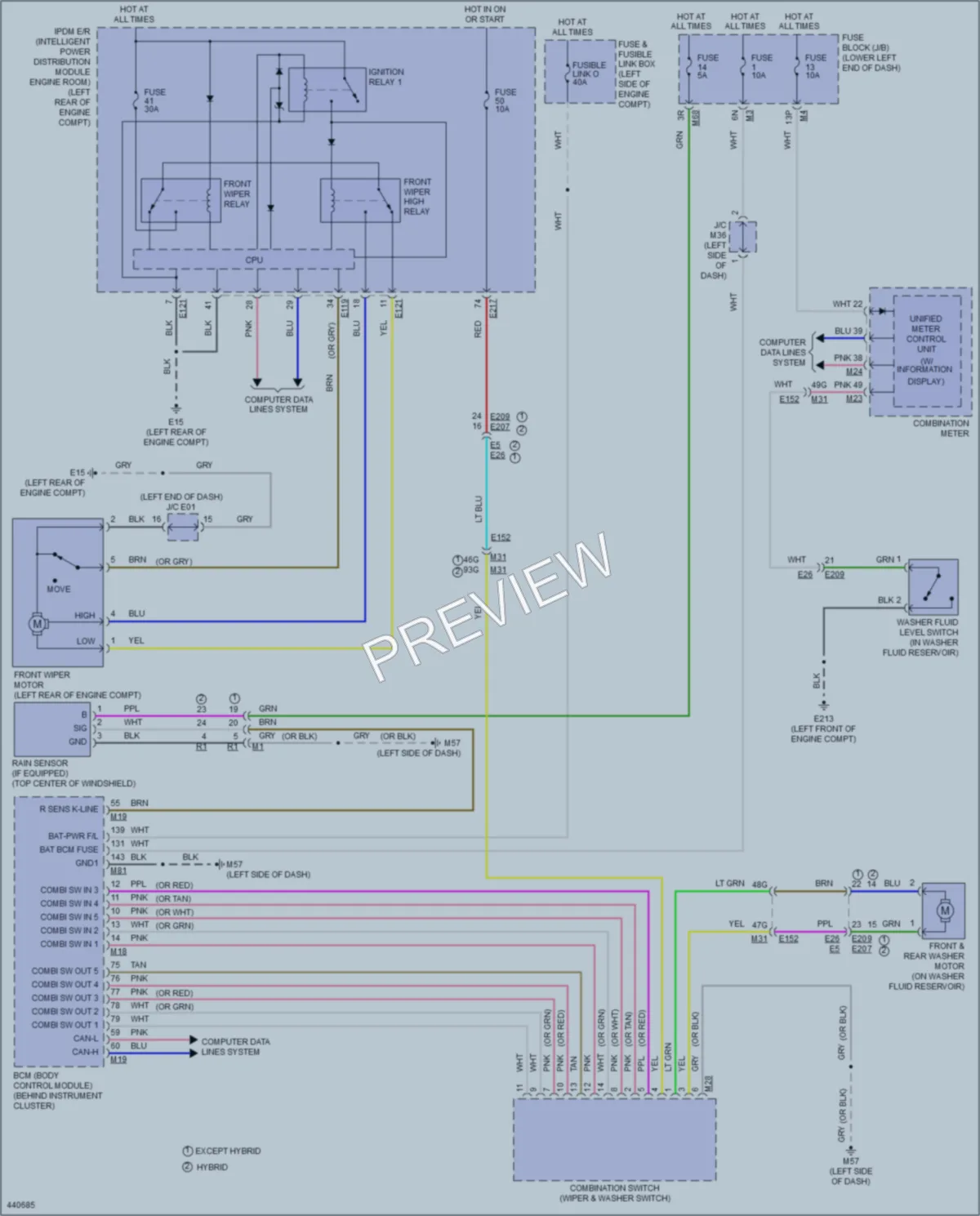 2014 Infiniti QX60 Wiper Washer wiring diagram preview