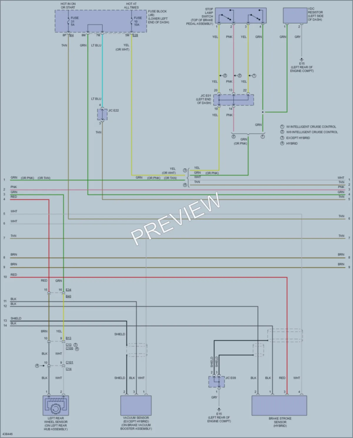 2014 Infiniti QX60Hybrid Anti Lock Brakes wiring diagram preview