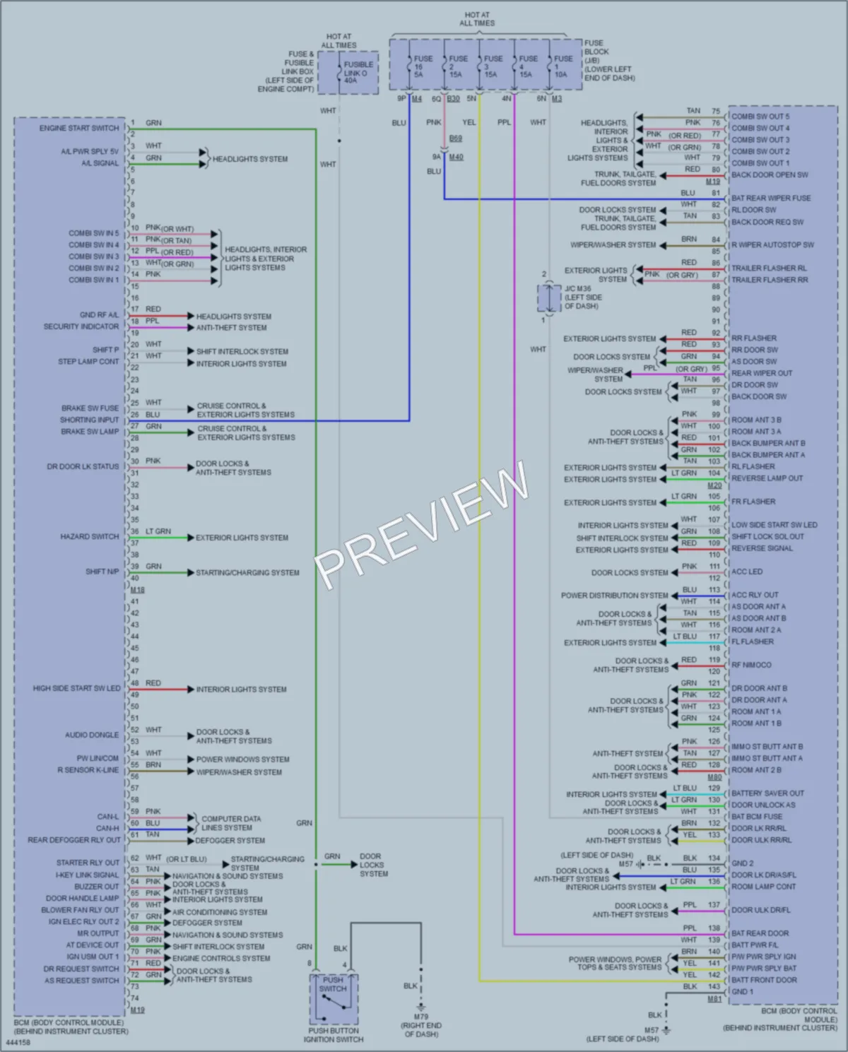 2014 Infiniti QX60Hybrid Body Control Modules wiring diagram preview