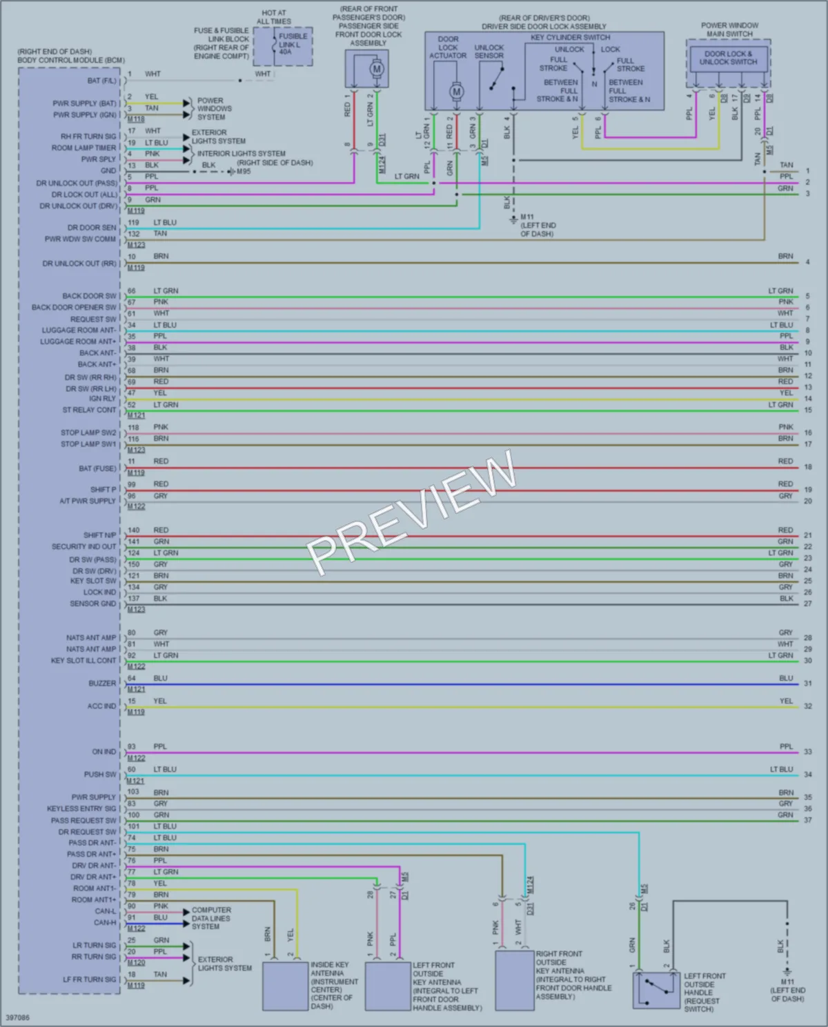 2014 Infiniti QX70 Anti Theft wiring diagram preview