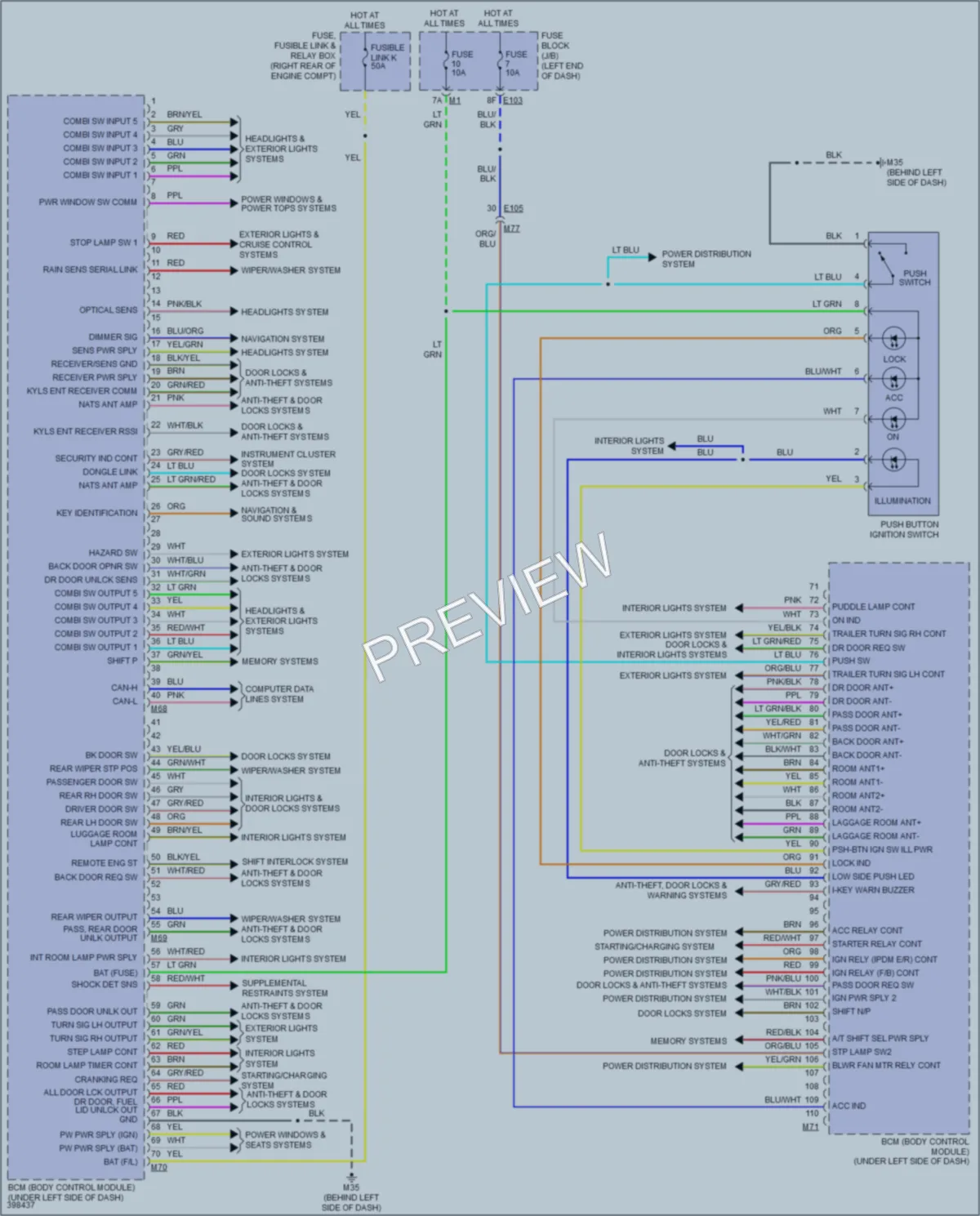 2014 Infiniti QX80 Body Control Modules wiring diagram preview