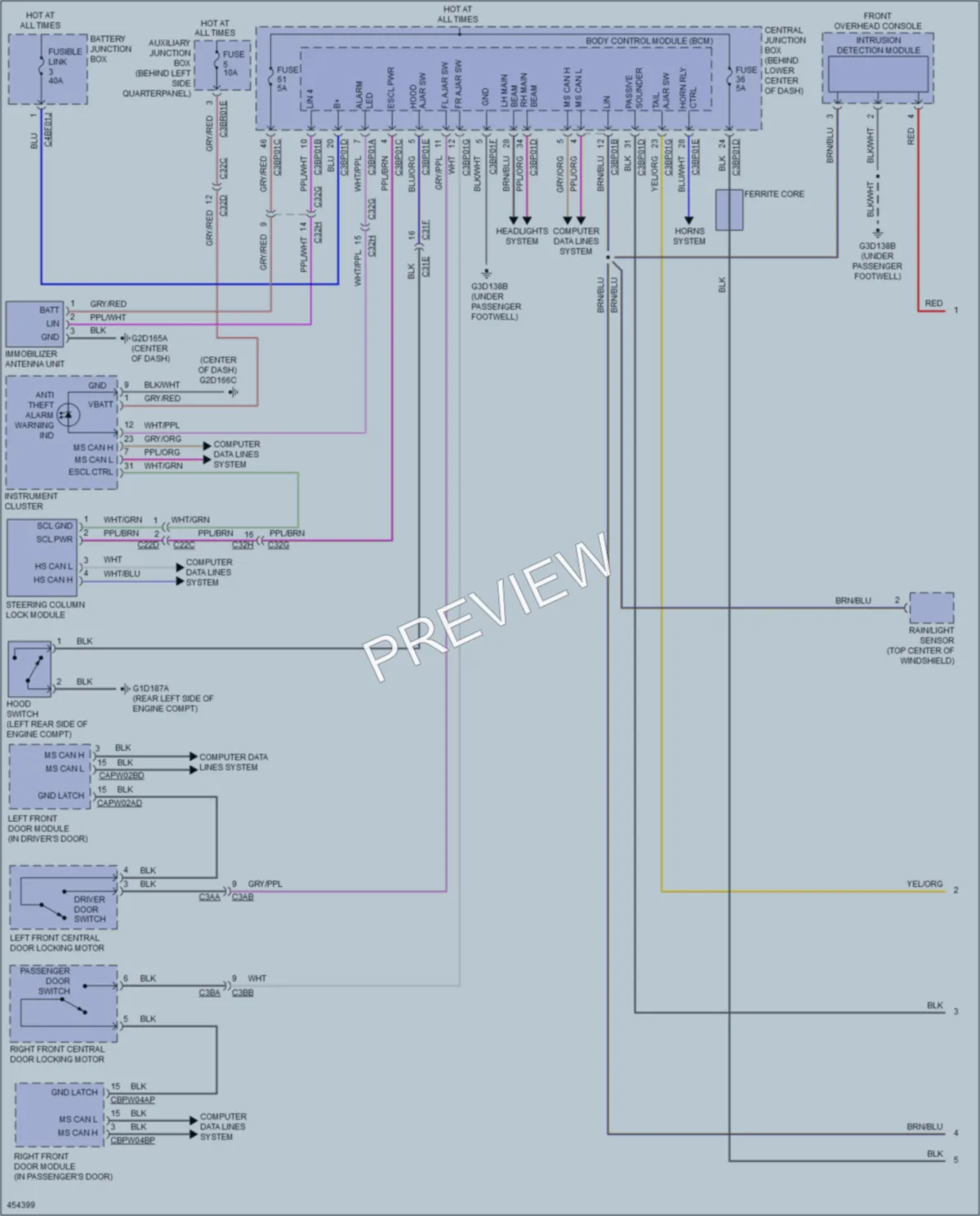 2014 Jaguar FType Anti Theft wiring diagram preview