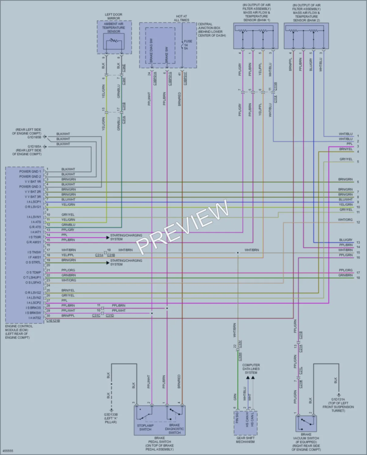 2014 Jaguar FType Engine Performance wiring diagram preview
