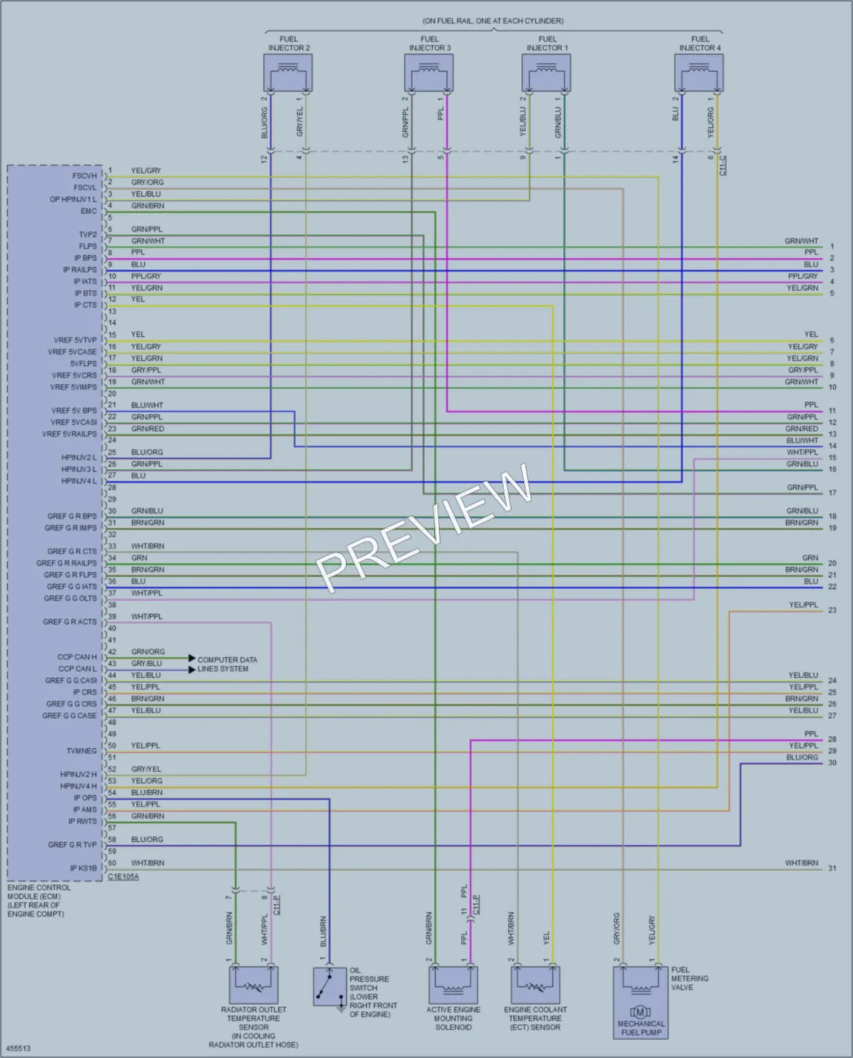 2014 Jaguar XF Engine Performance wiring diagram preview