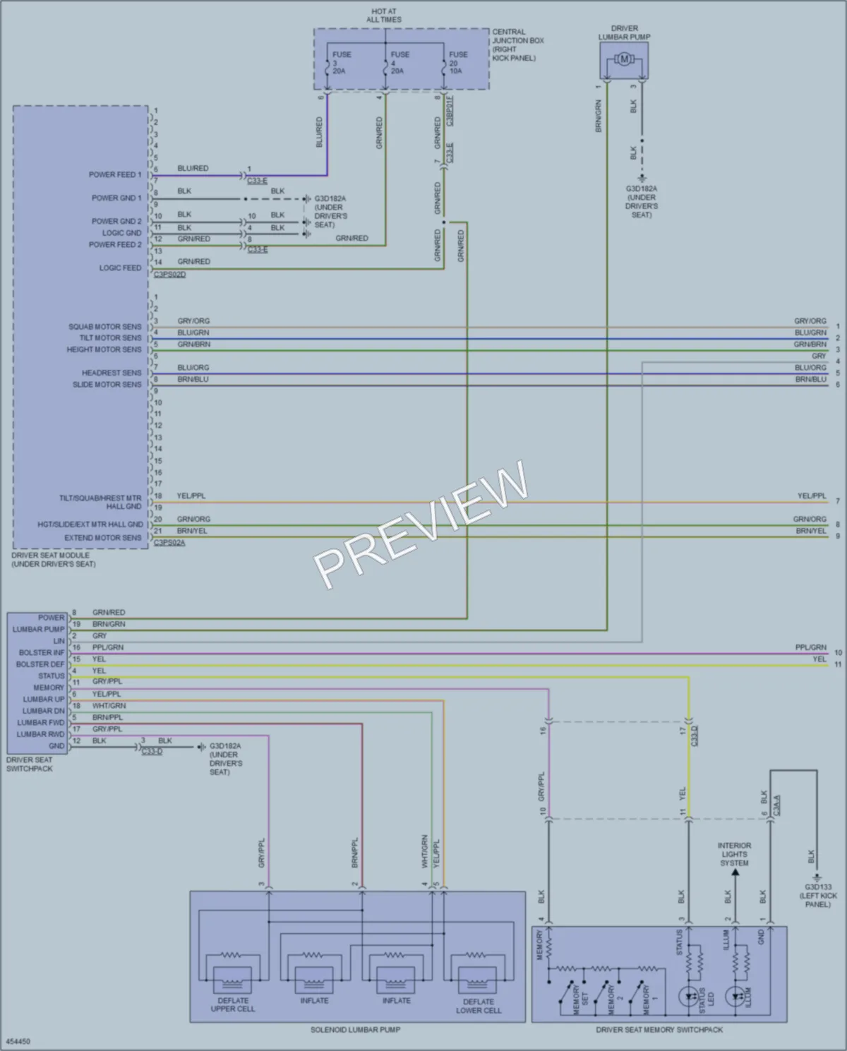2014 Jaguar XF Memory Systems wiring diagram preview