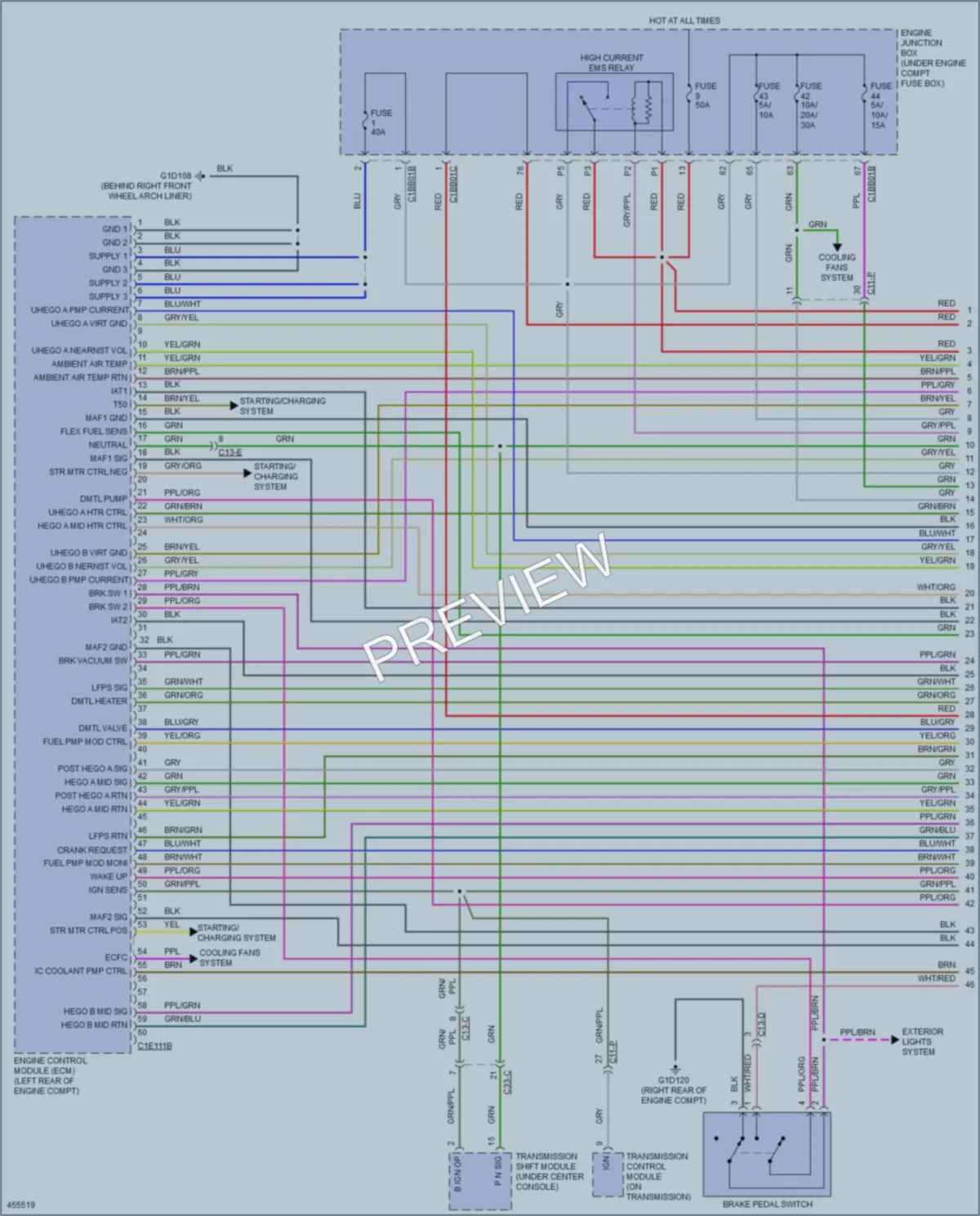 2014 Jaguar XFRS Engine Performance wiring diagram preview