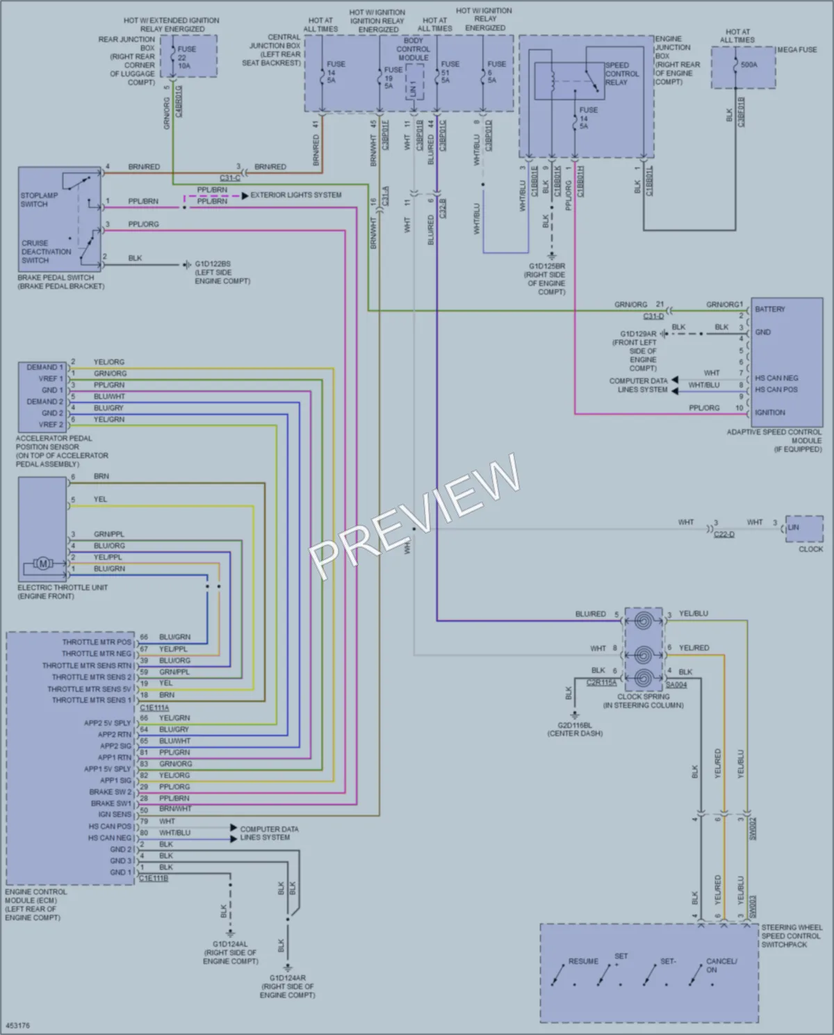 2014 Jaguar XJLPortfolio Cruise Control wiring diagram preview