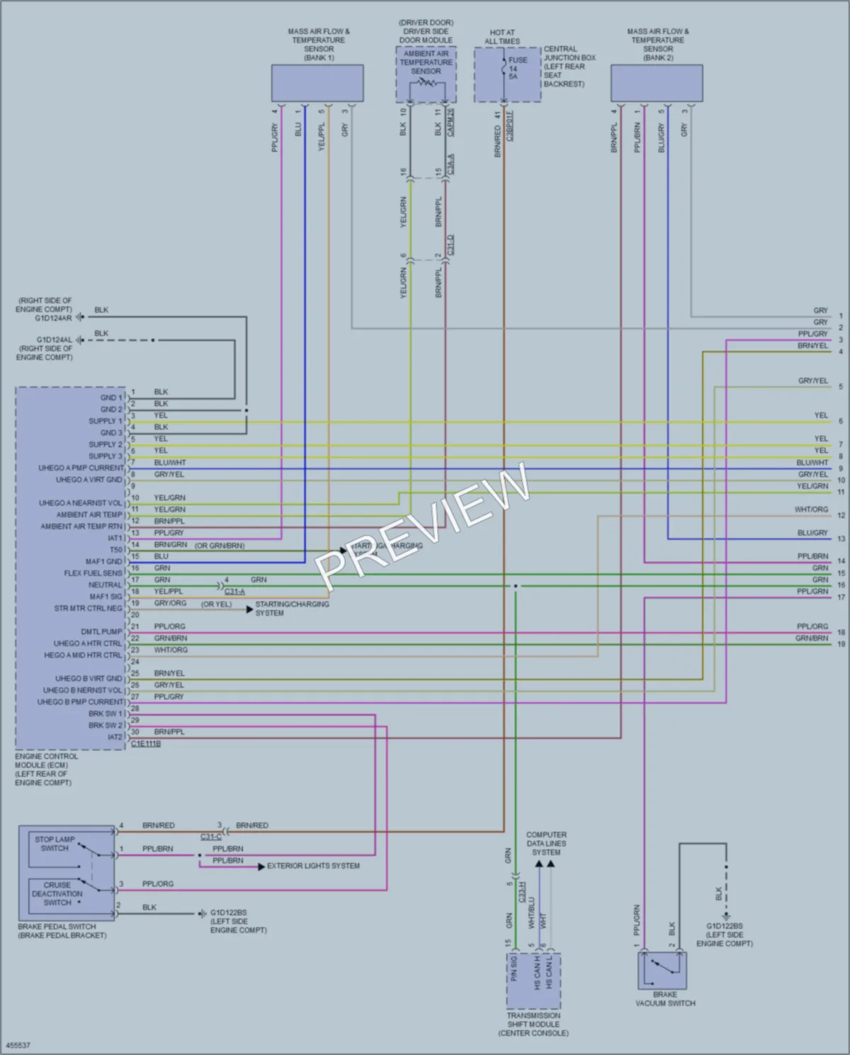 2014 Jaguar XJLPortfolio Engine Performance wiring diagram preview