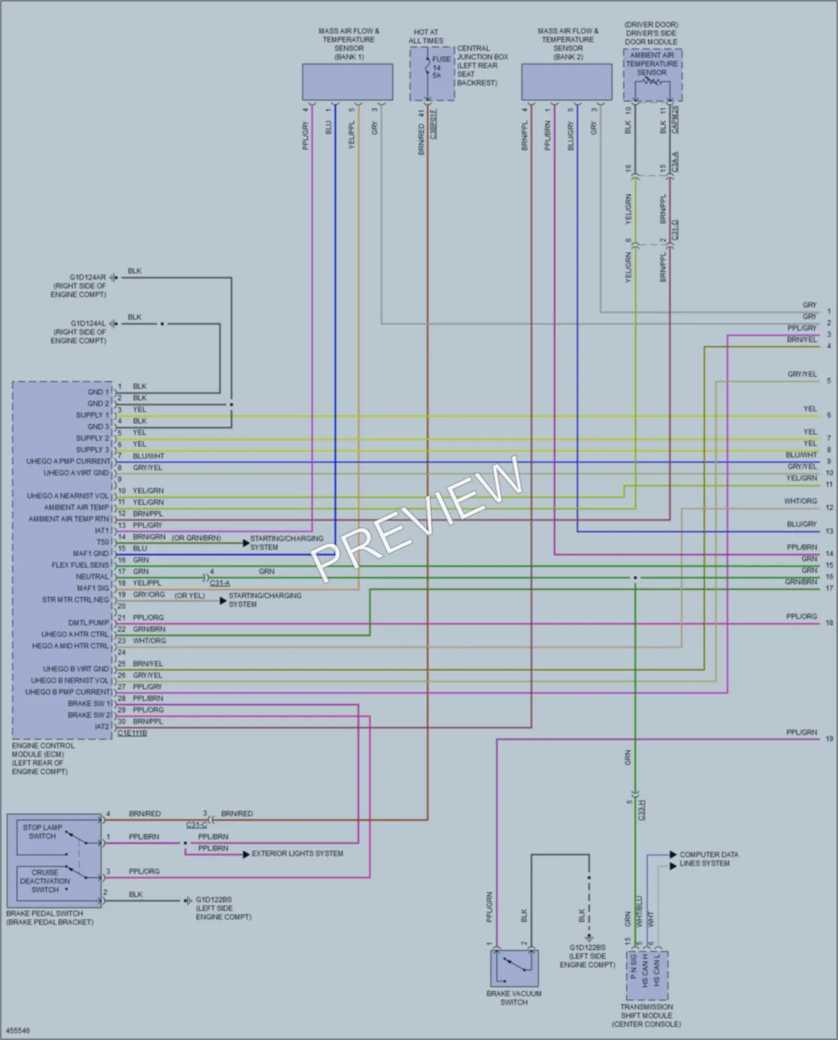 2014 Jaguar XJRL Engine Performance wiring diagram preview