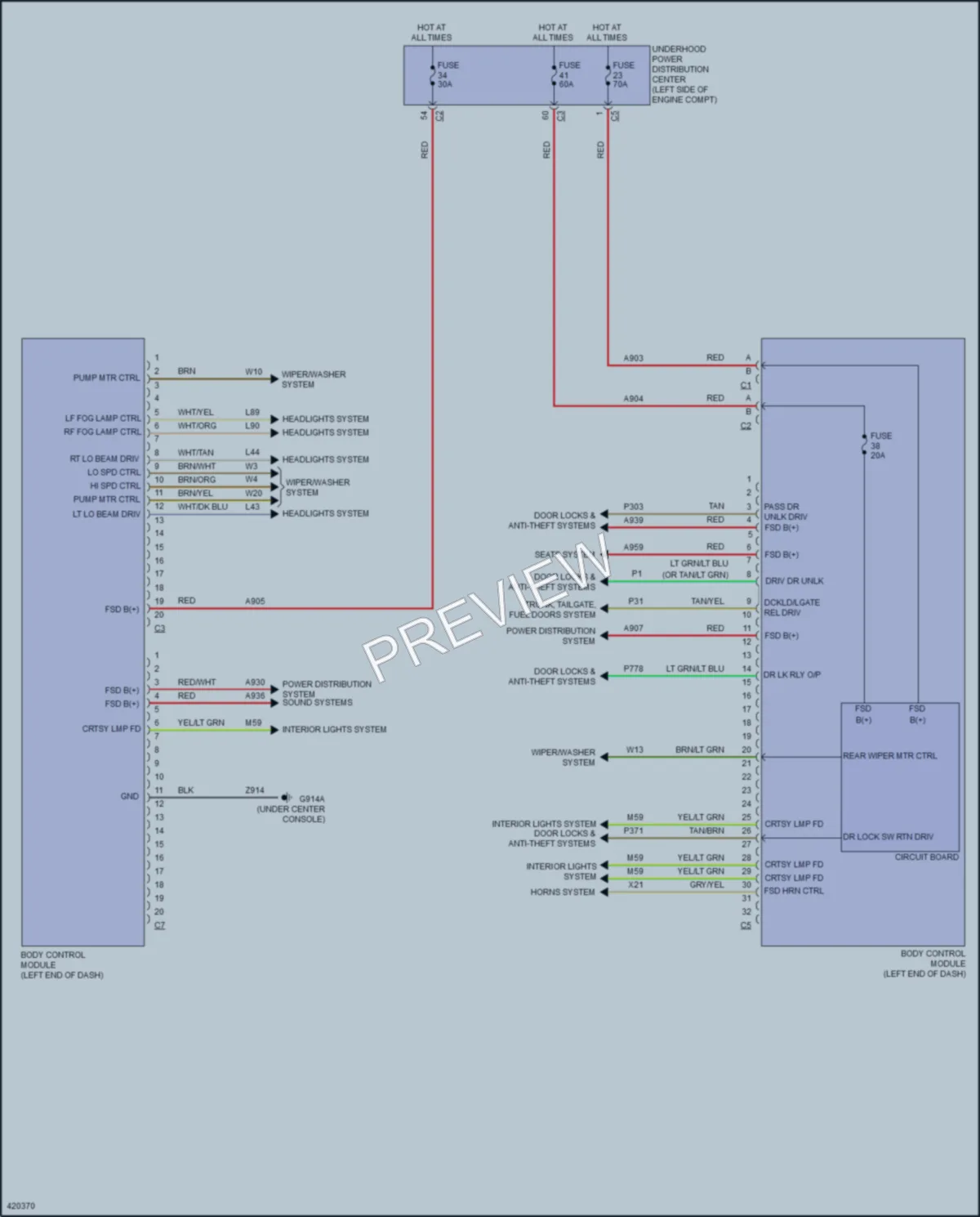 2014 Jeep Cherokee Body Control Modules wiring diagram preview