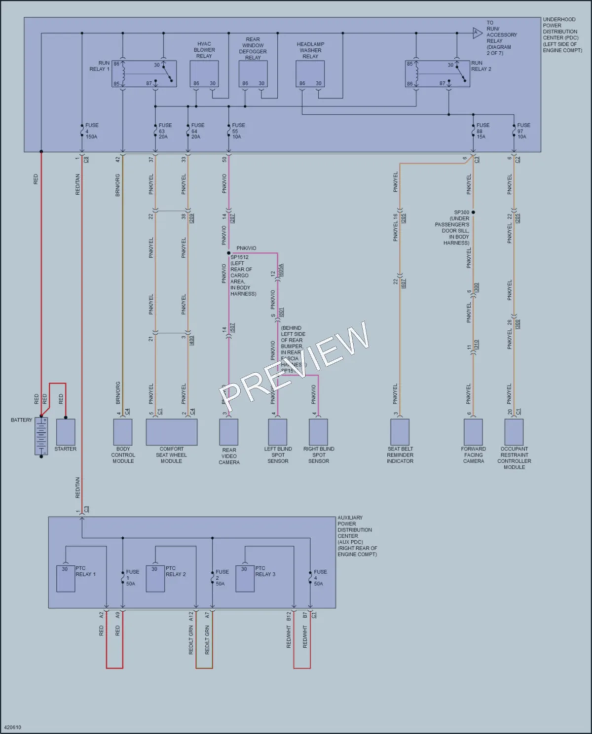 2014 Jeep Cherokee Power Distribution wiring diagram preview