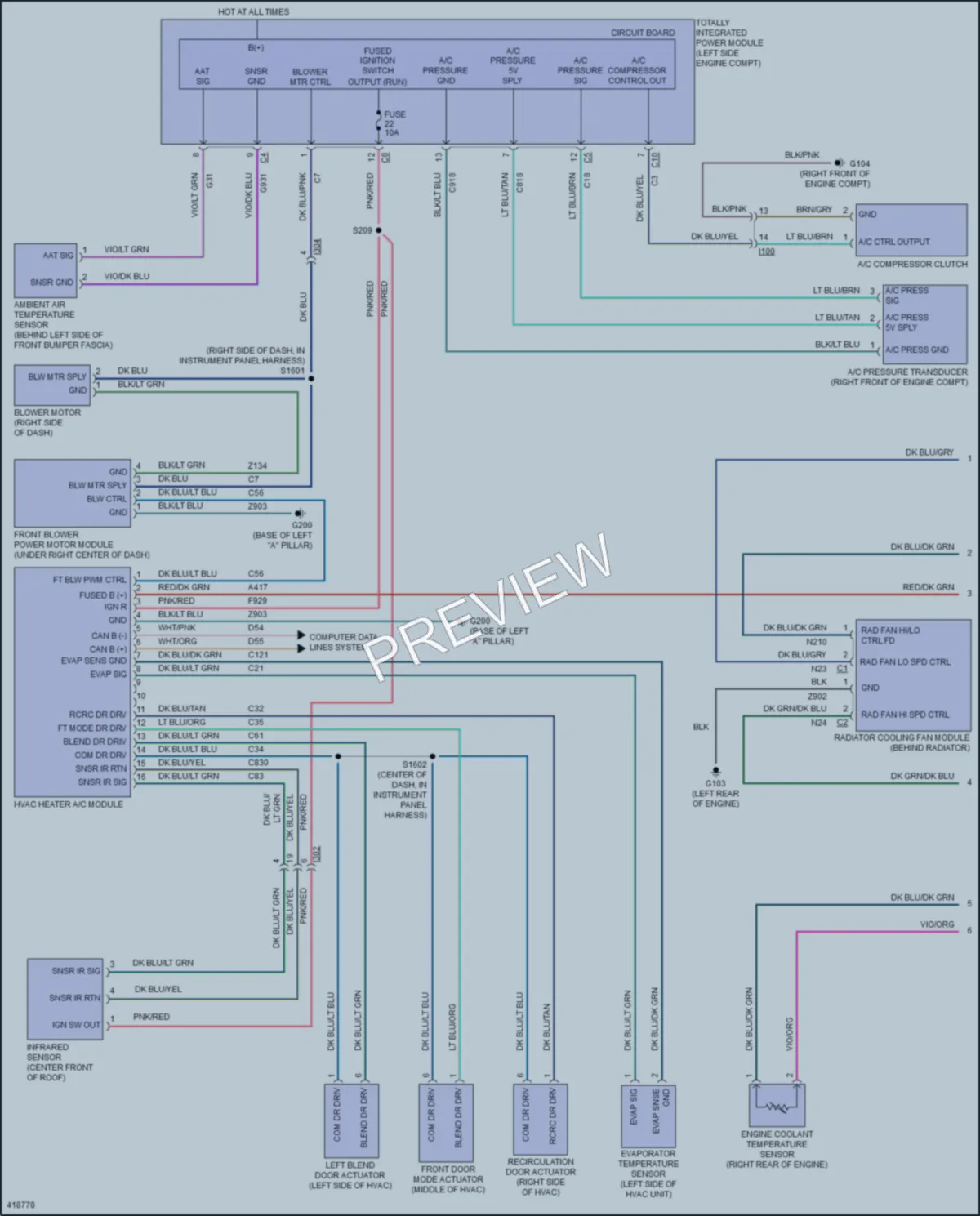 2014 Jeep Compass Air Conditioning wiring diagram preview