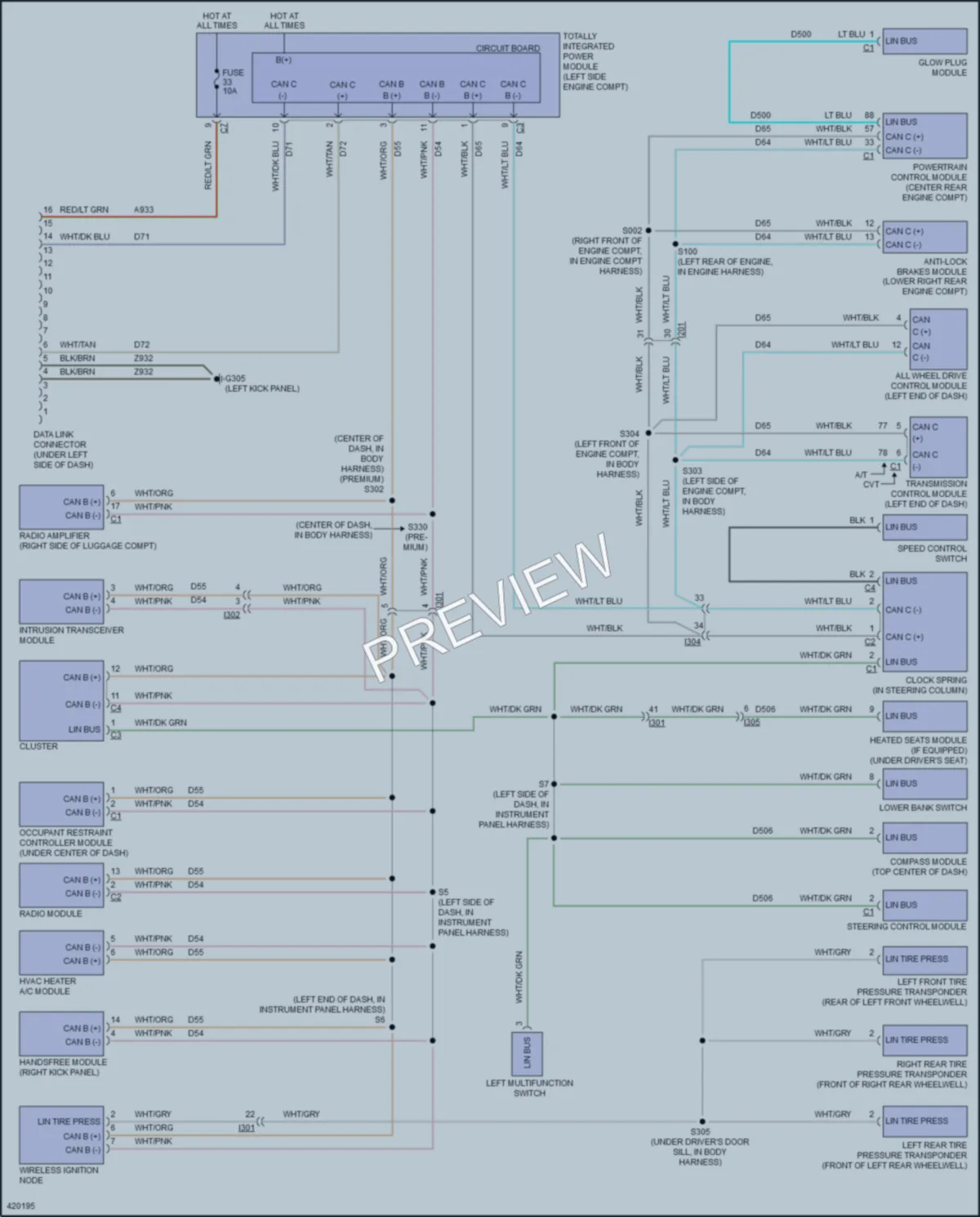2014 Jeep Patriot Computer Data Lines wiring diagram preview