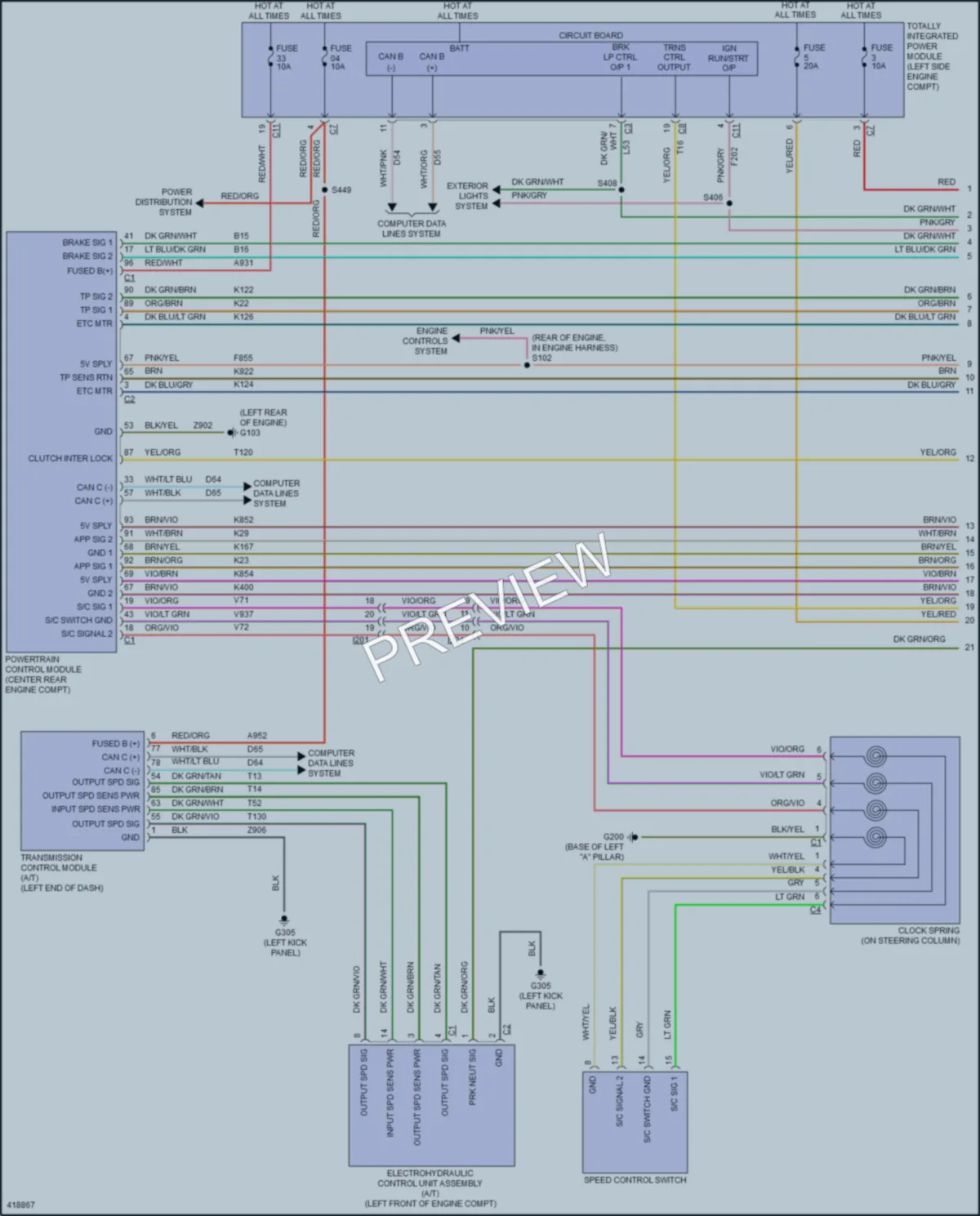 2014 Jeep Patriot Cruise Control wiring diagram preview