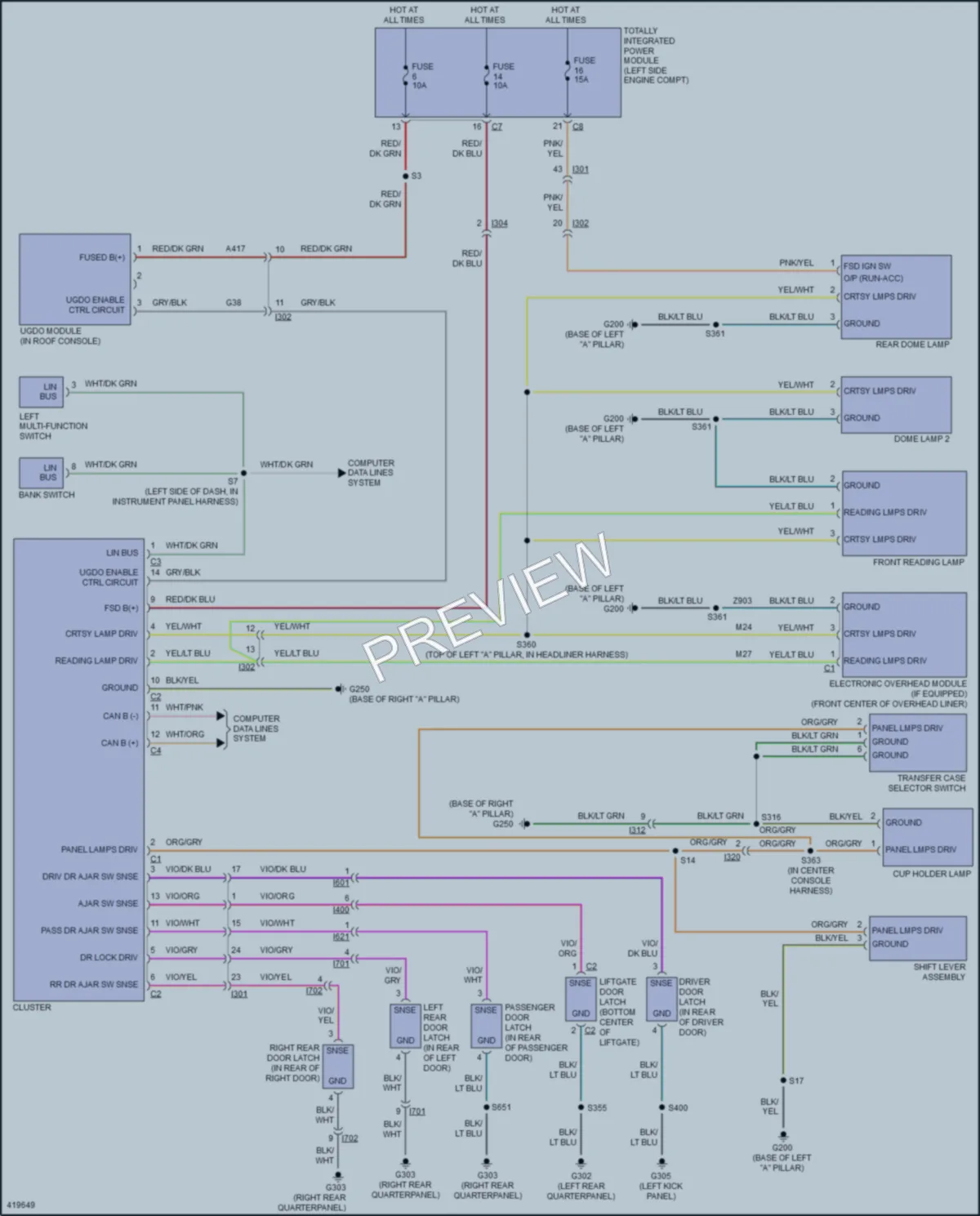 2014 Jeep Patriot Interior Lights wiring diagram preview