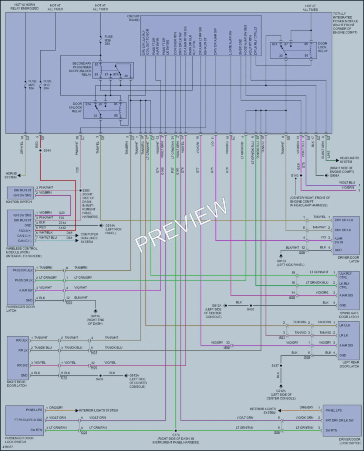 2014 Jeep Wrangler Anti Theft wiring diagram preview