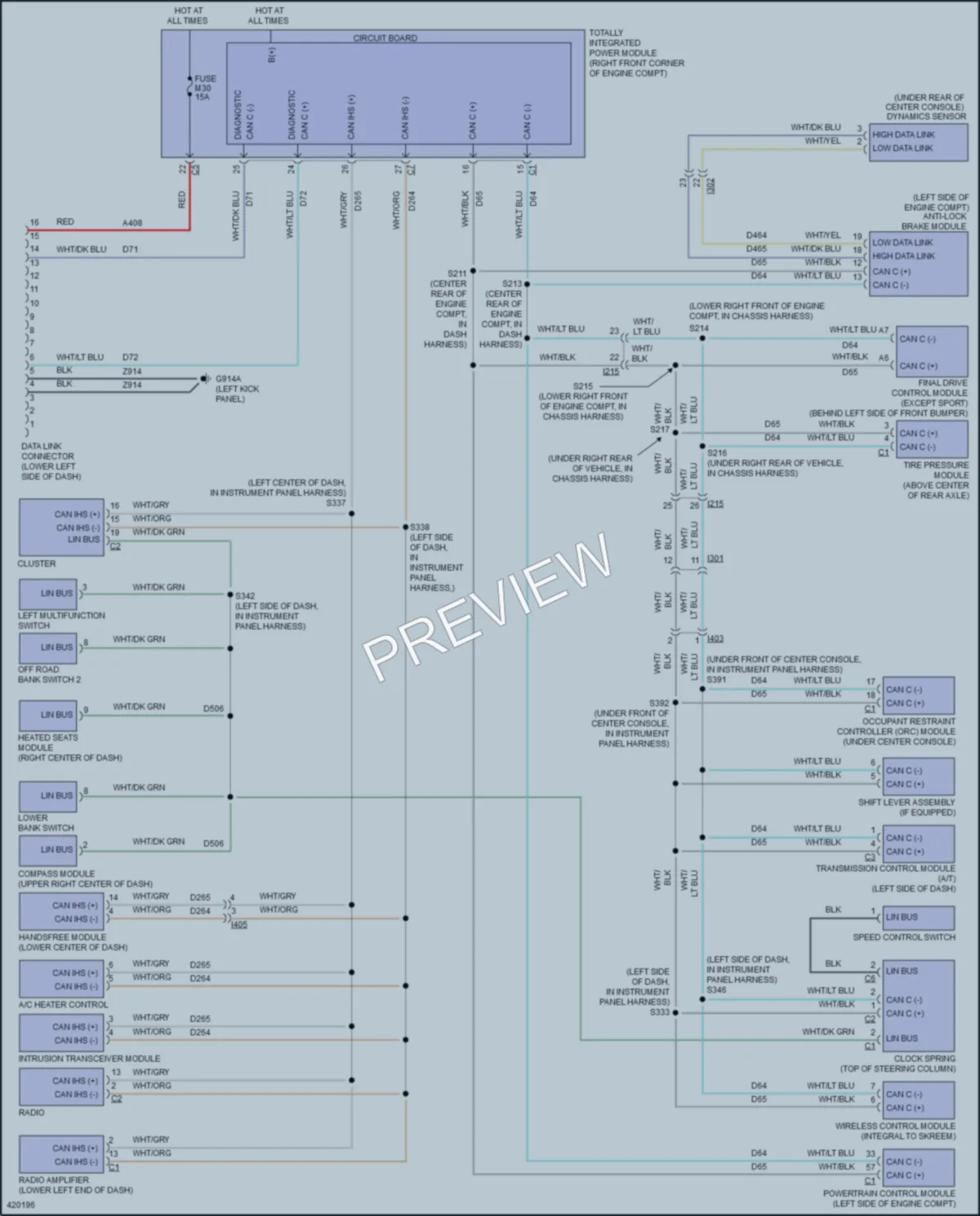 2014 Jeep Wrangler Computer Data Lines wiring diagram preview