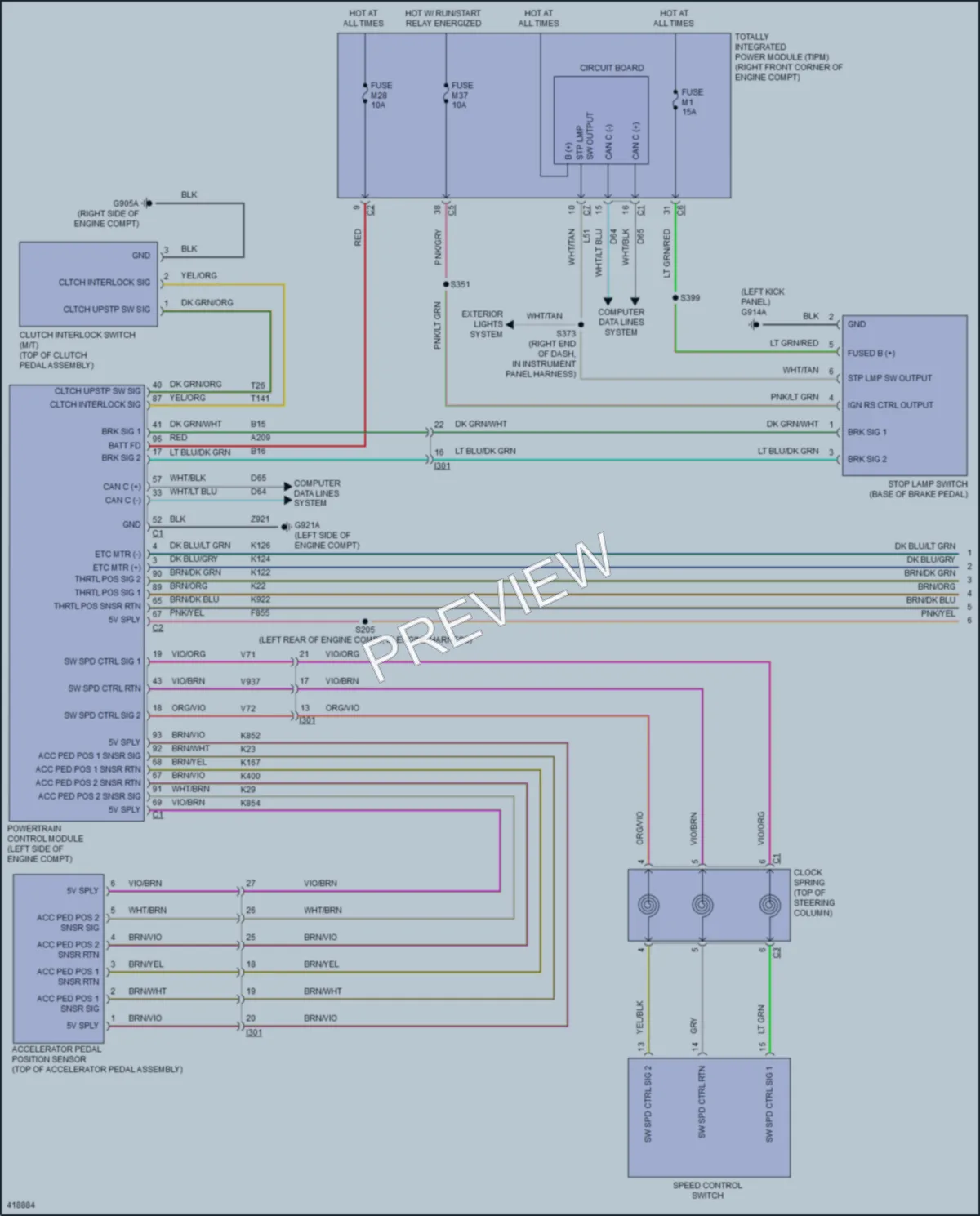 2014 Jeep Wrangler Cruise Control wiring diagram preview