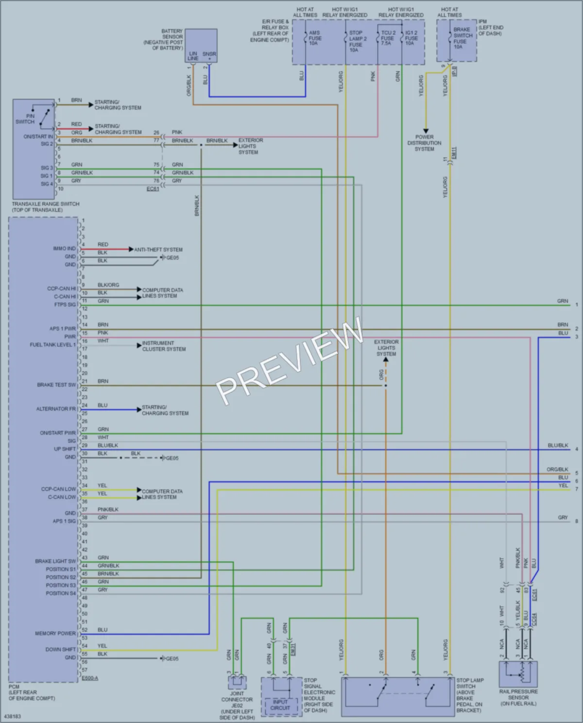 2014 Kia Cadenza Engine Performance wiring diagram preview