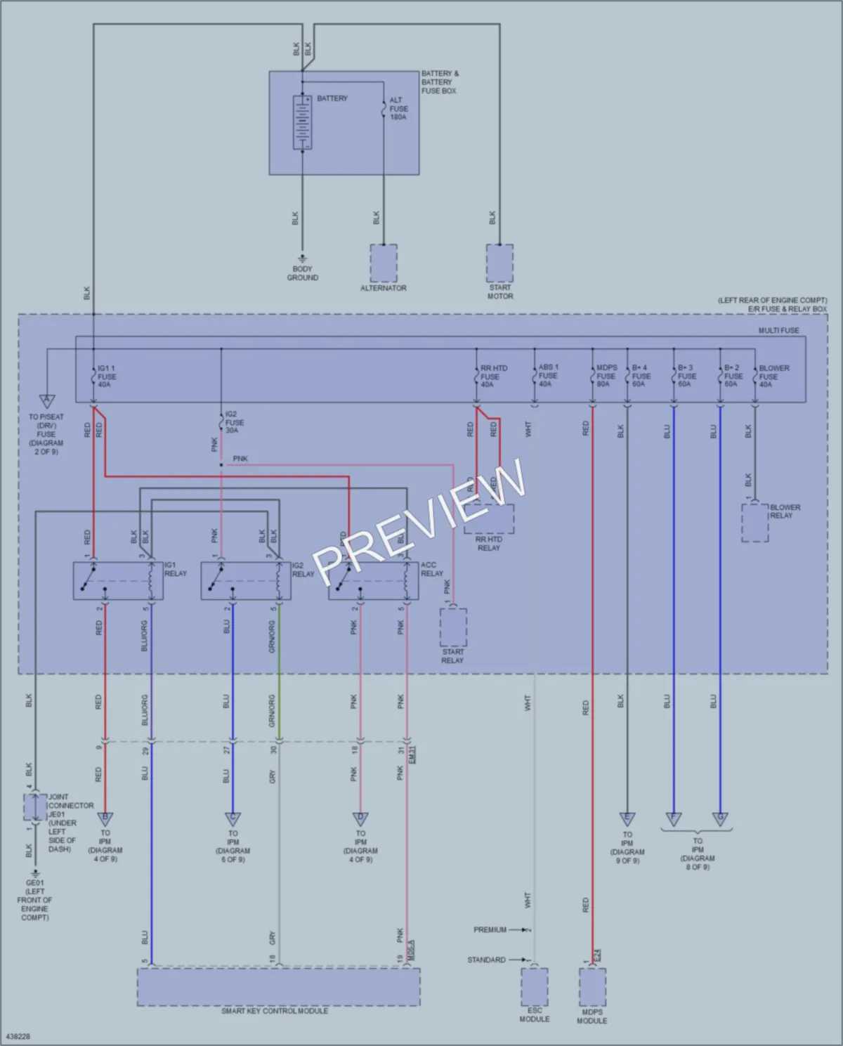 2014 Kia Cadenza Power Distribution wiring diagram preview
