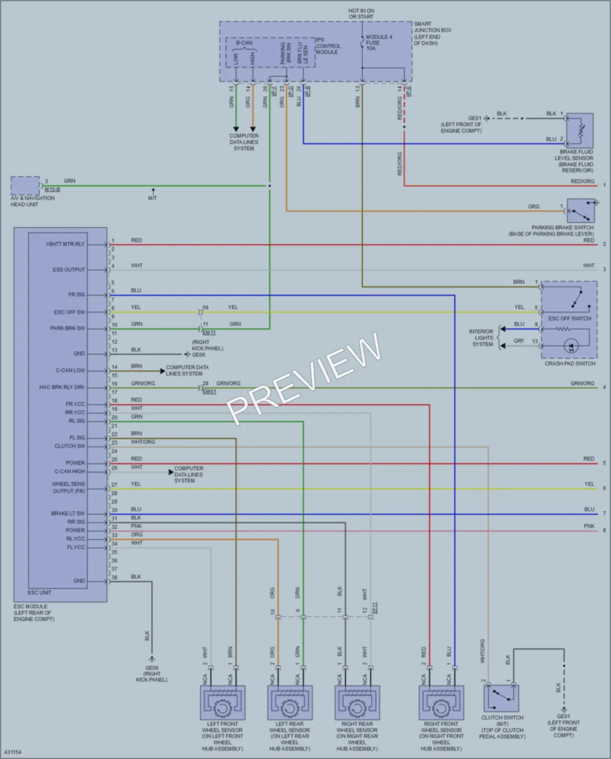 2014 Kia Forte Anti Lock Brakes wiring diagram preview
