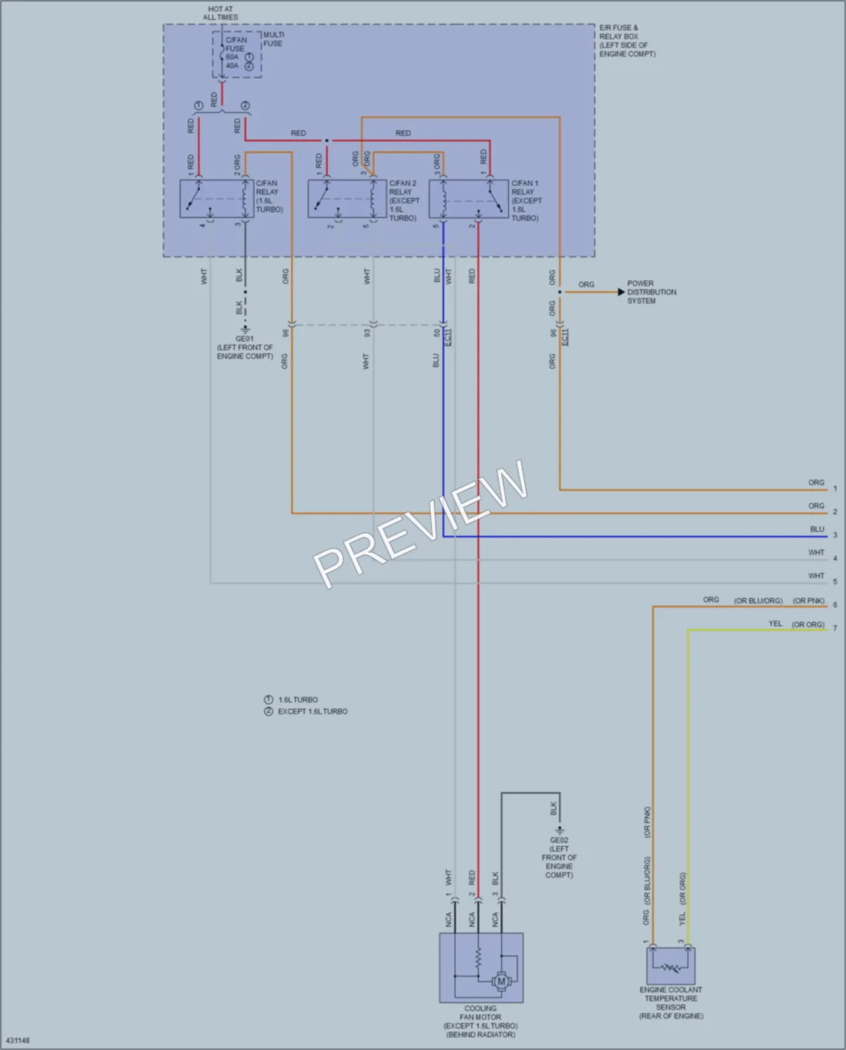 2014 Kia Forte Cooling Fan wiring diagram preview