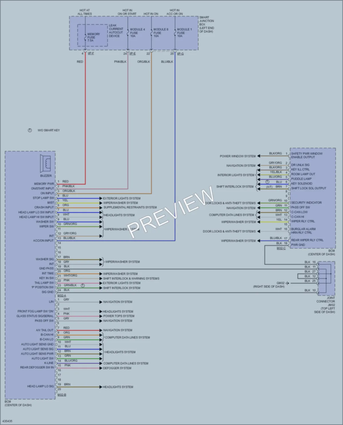 2014 Kia Forte5 Body Control Modules wiring diagram preview