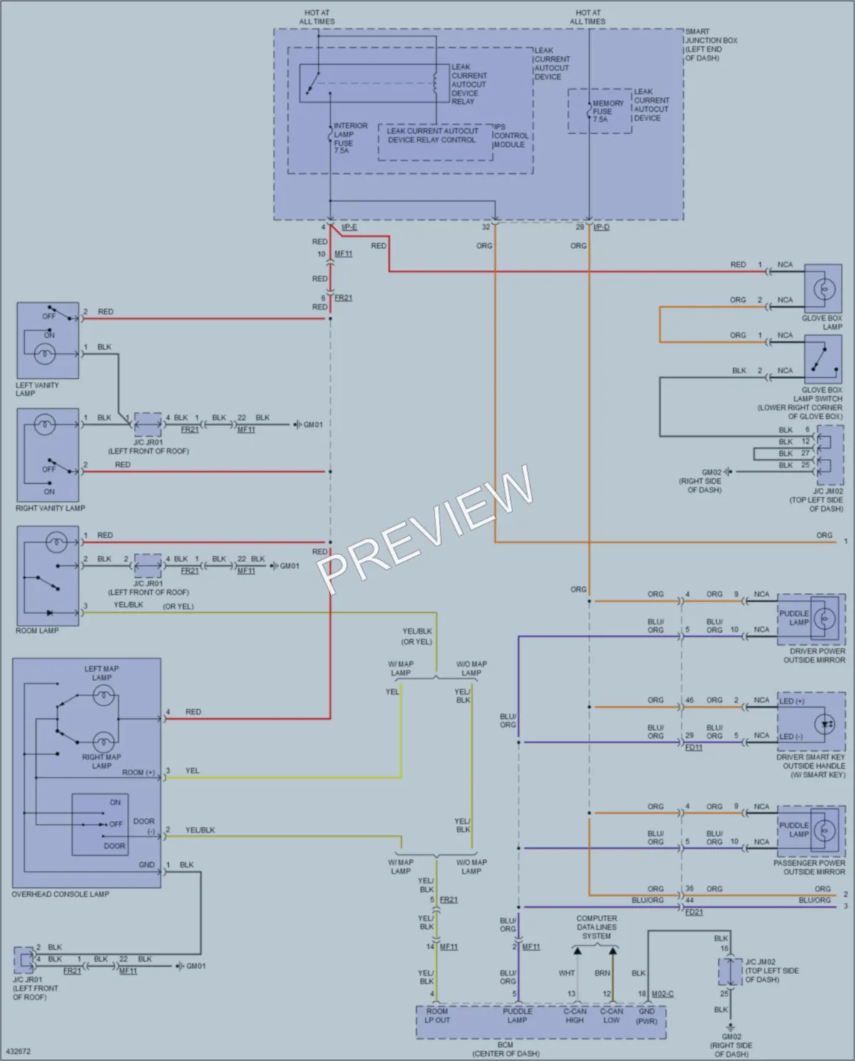 2014 Kia Forte5 Interior Lights wiring diagram preview