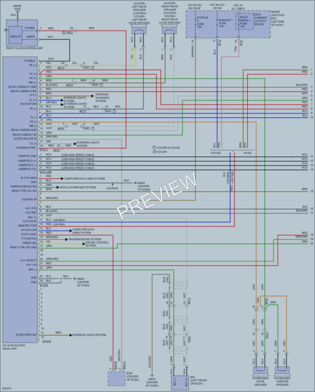 2014 Kia Forte5 Radio wiring diagram preview