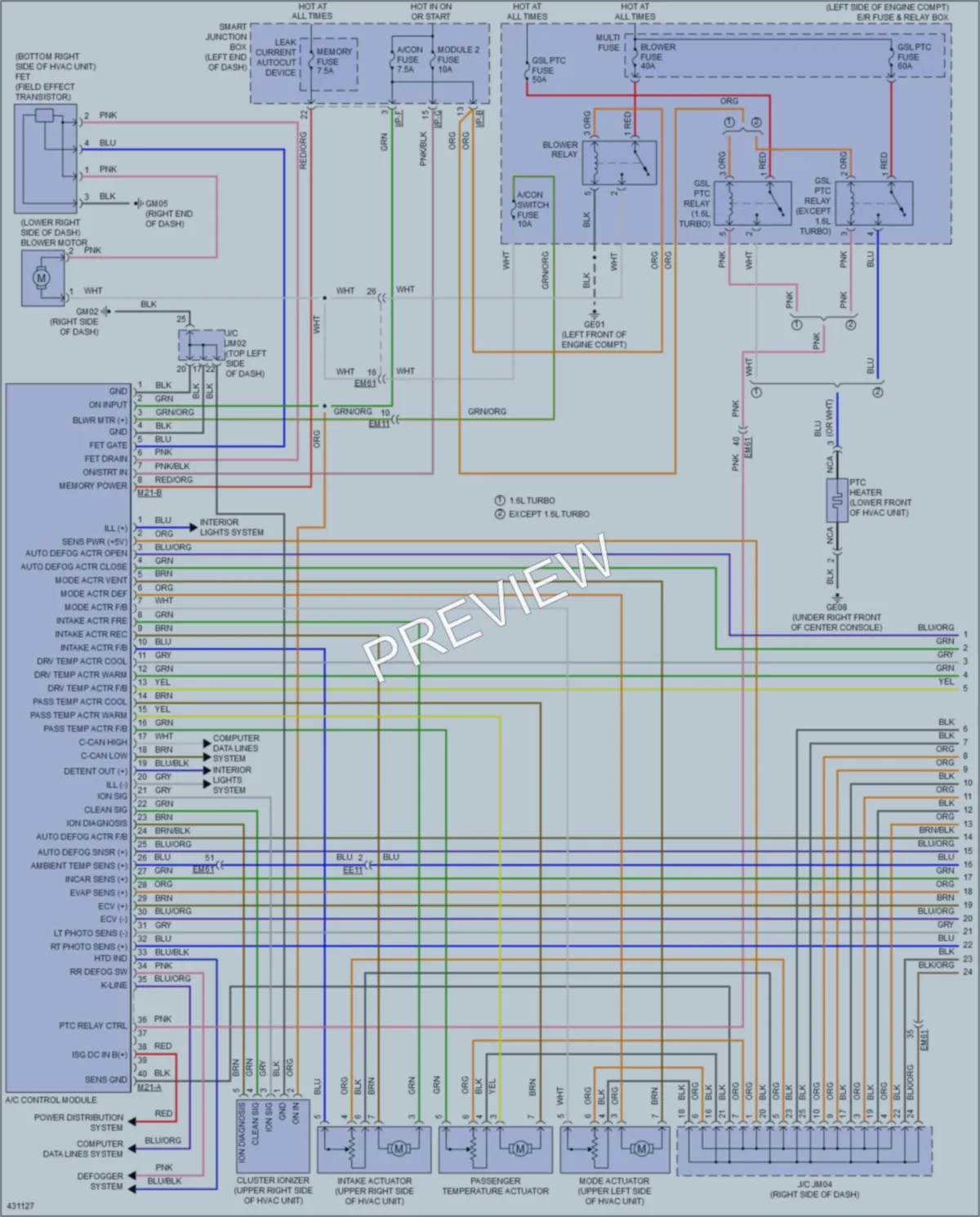 2014 Kia ForteKoup Air Conditioning wiring diagram preview