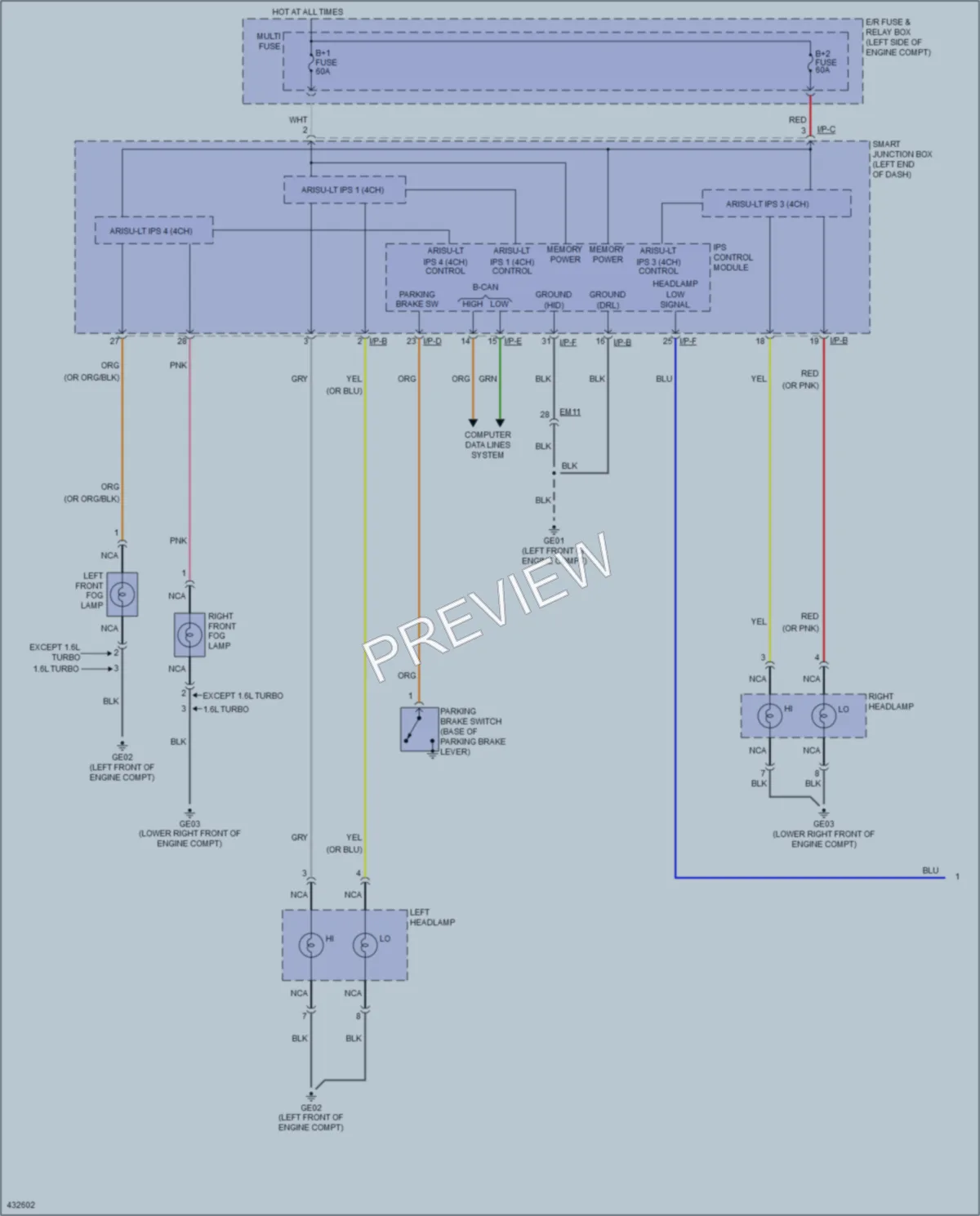 2014 Kia ForteKoup Headlights wiring diagram preview